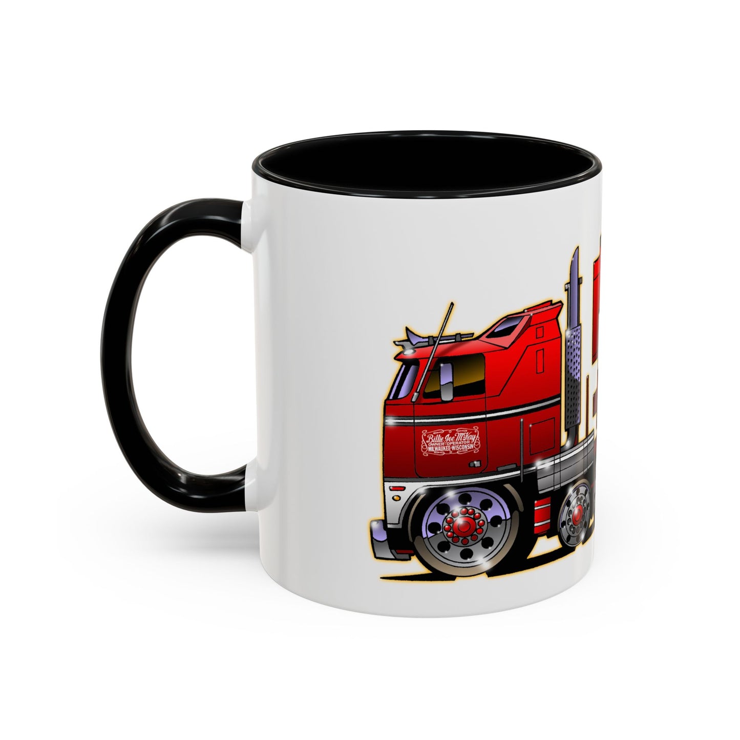 BJ AND THE BEAR TV Show Semi Truck Concept Art Coffee Mug 2 Sizes 2 Colors