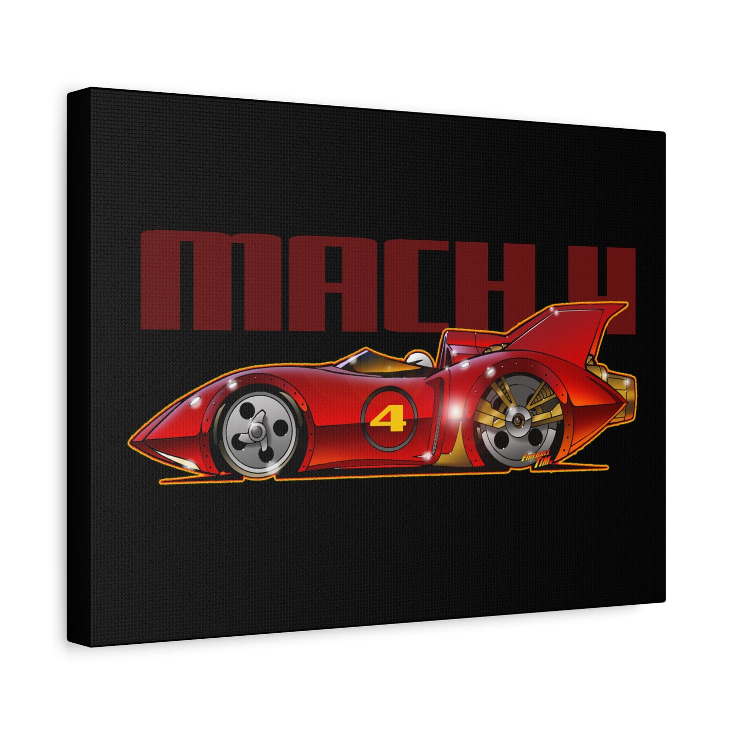 SPEED RACER MACH 4 Fireball Art Canvas Wall Print