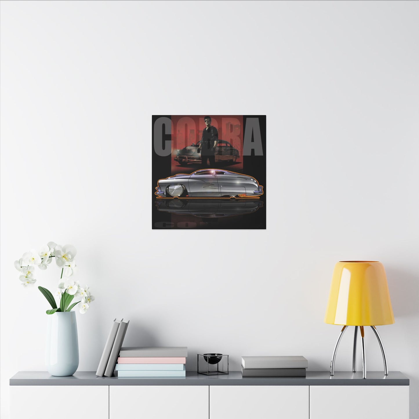 COBRA MERCURY Sylvester Stallone Movie Car Fireball Art Canvas Print