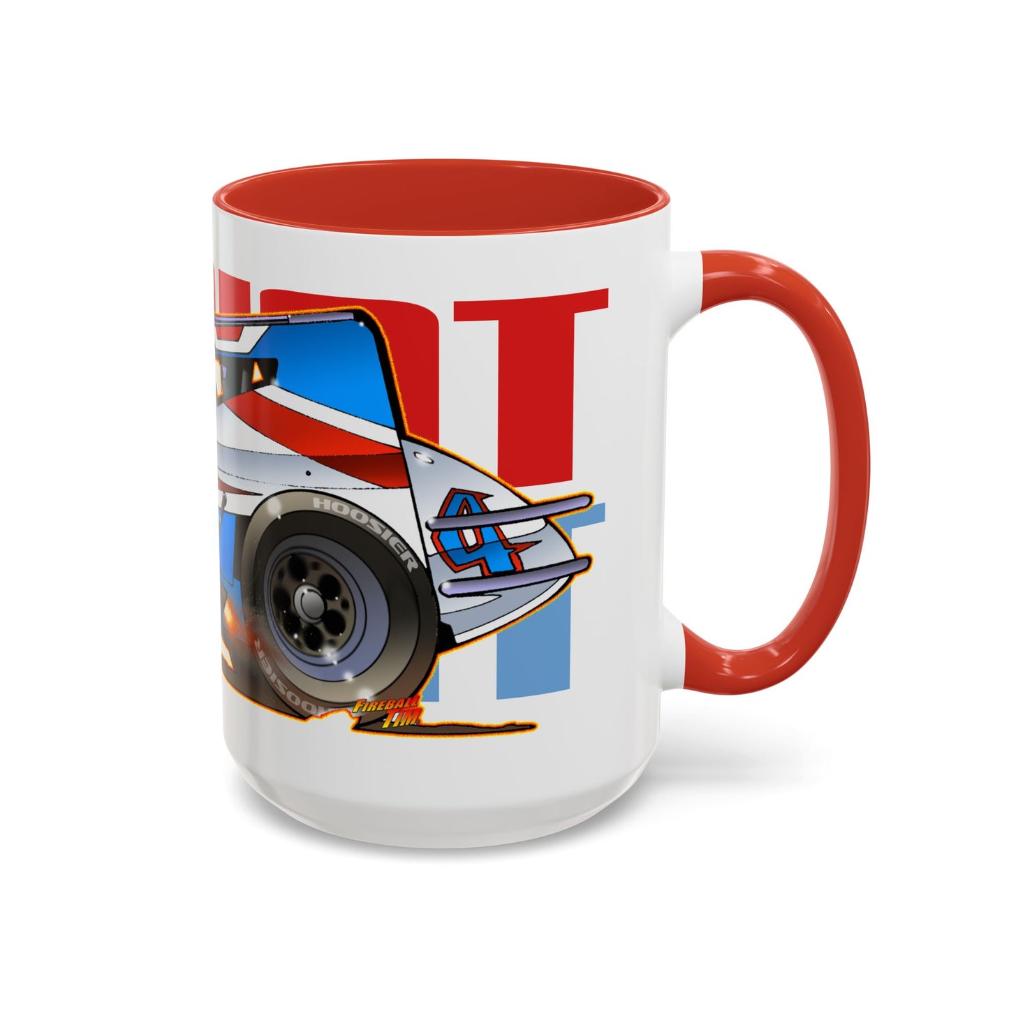 SPRINT CAR Collectible Fireball Art Coffee Mug
