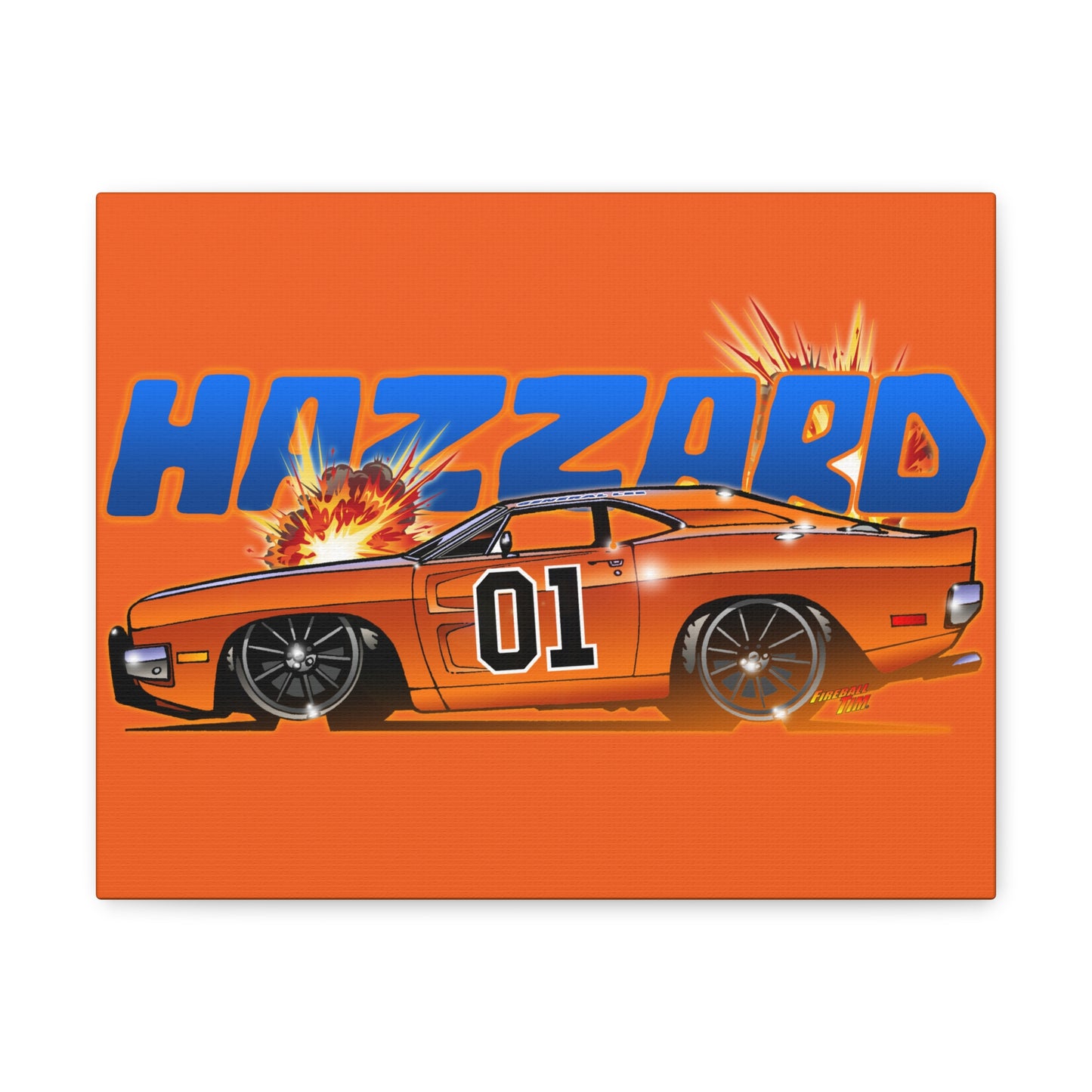 GENERAL LEE Dukes of Hazzard Movie Car Canvas Gallery Art Print 11x14