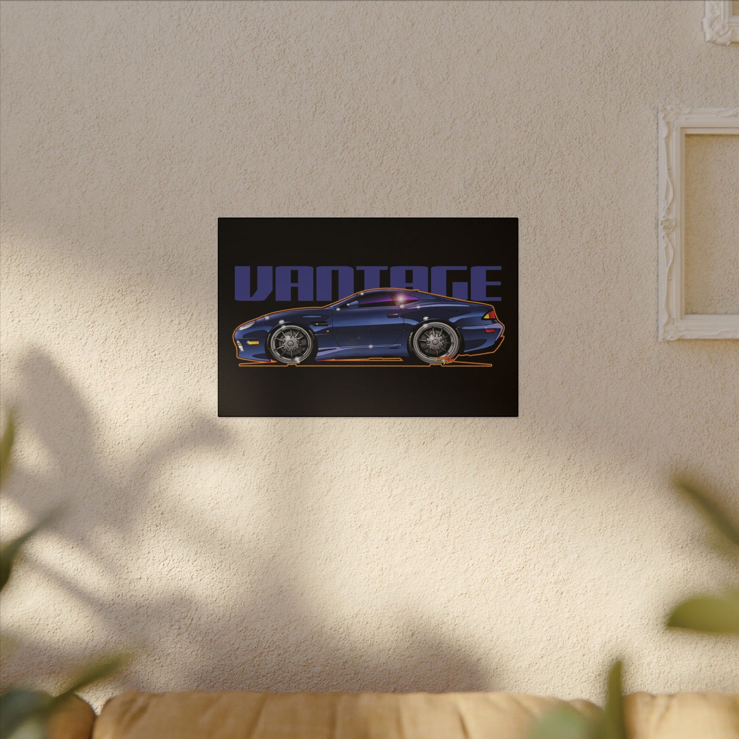 ASTON MARTIN VANTAGE 2001 Fireball Art Canvas Print