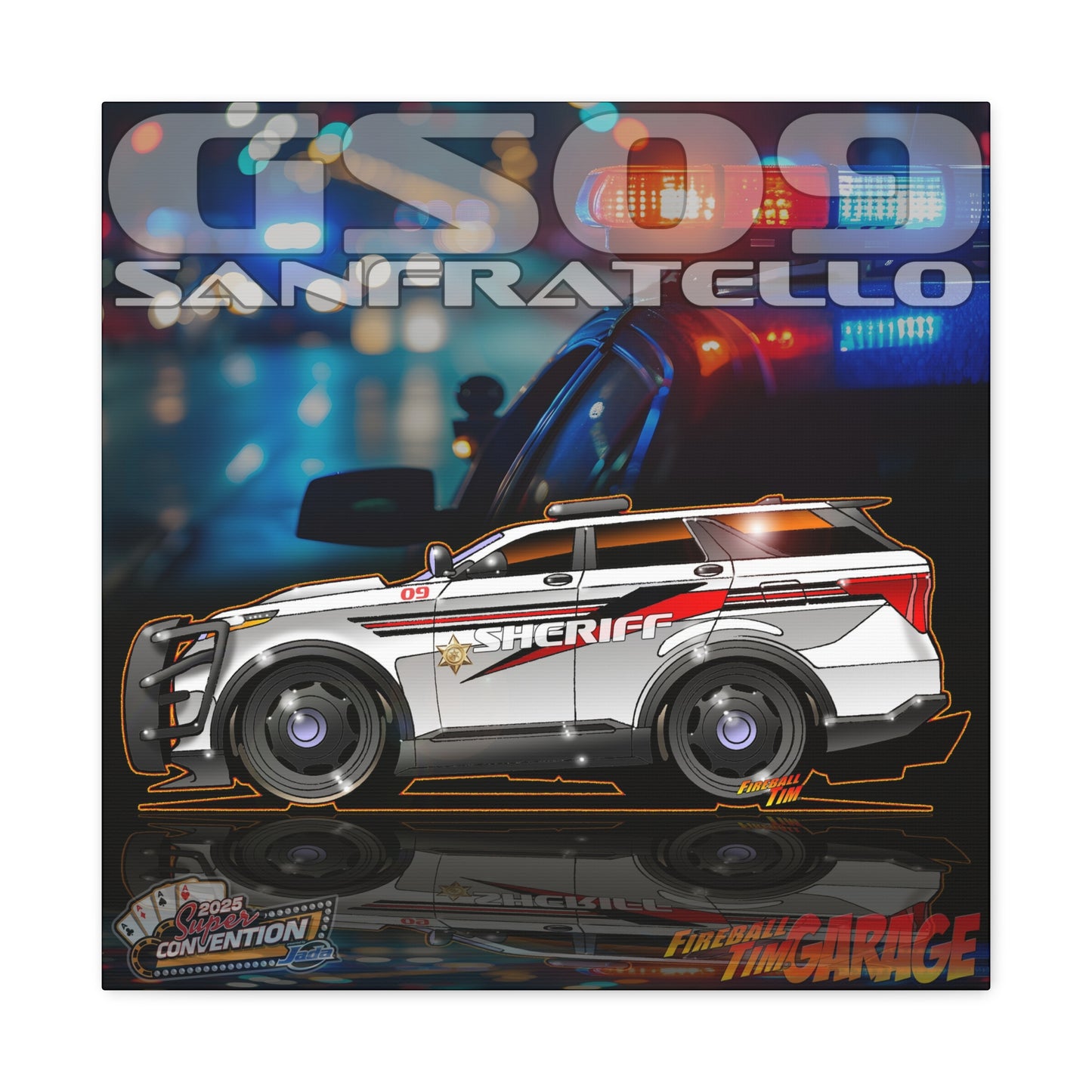 FORD EXPLORER POLICE CRUISER Sanfrantello 09 Tribute Concept Art MASTERPRINT 3 Sizes