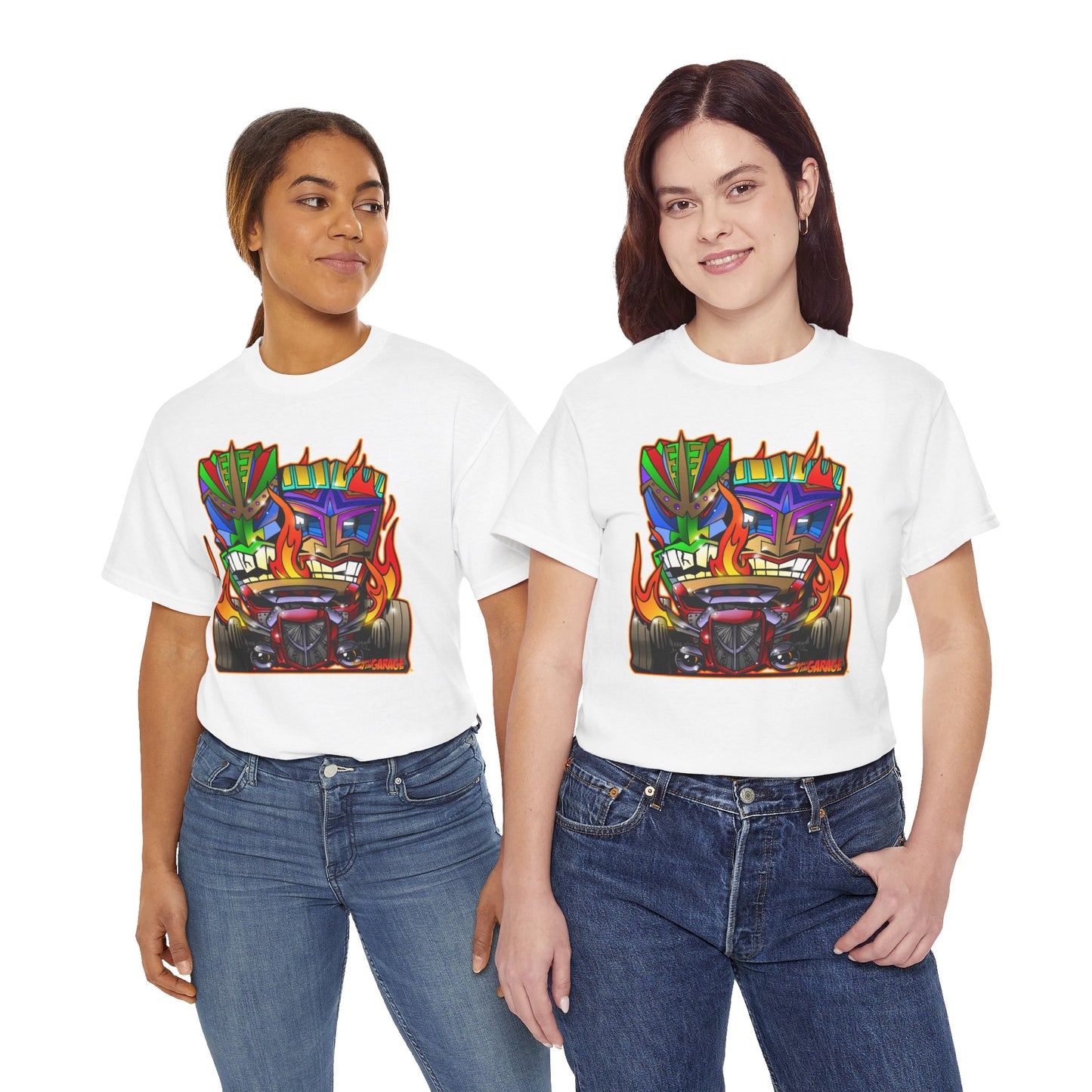 HOT ROD TIKIS Concept Art Tiki Unisex Heavy Cotton Tee 13 Colors