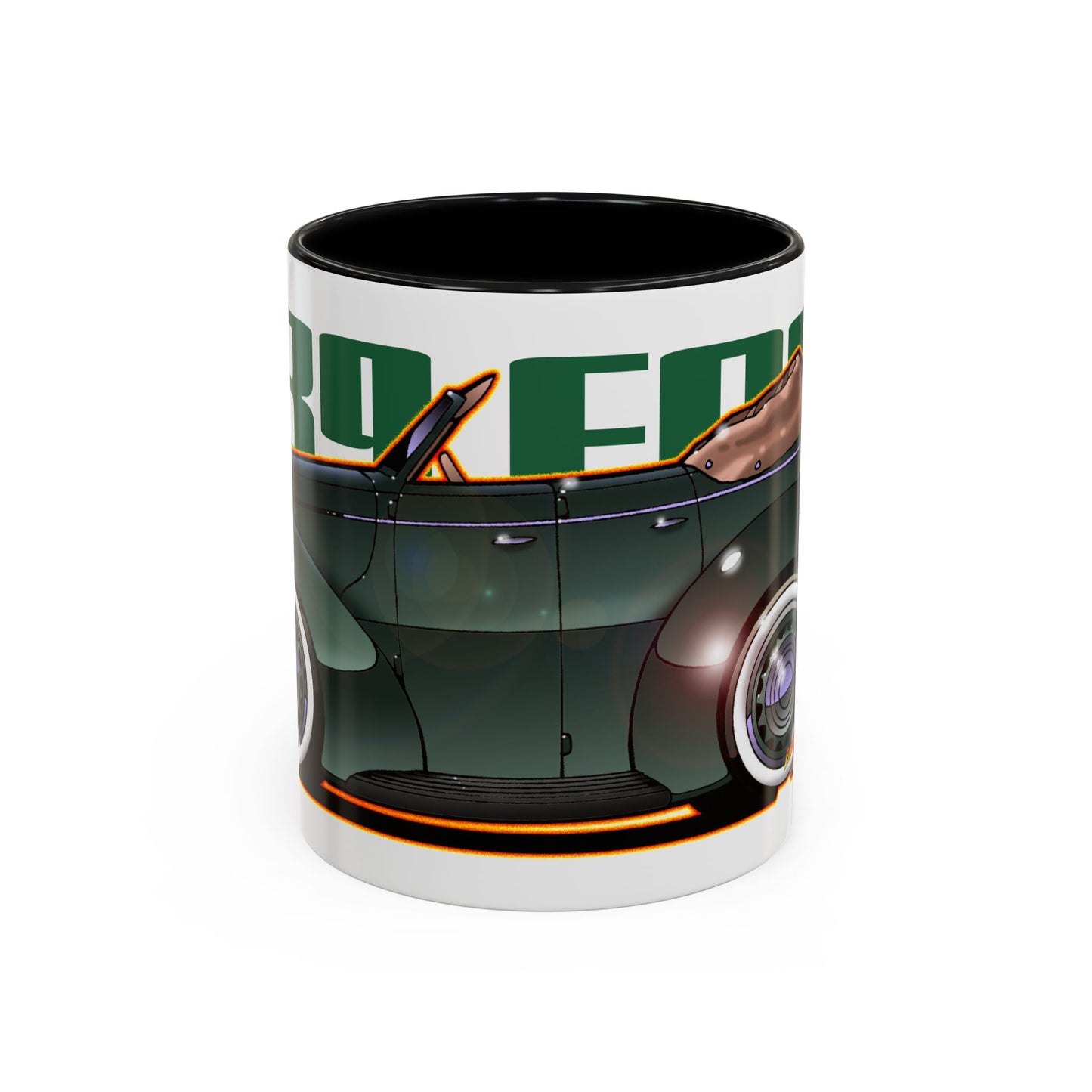 FORD DELUXE 1939 Convertible Fireball Art Coffee Mug 2 Sizes