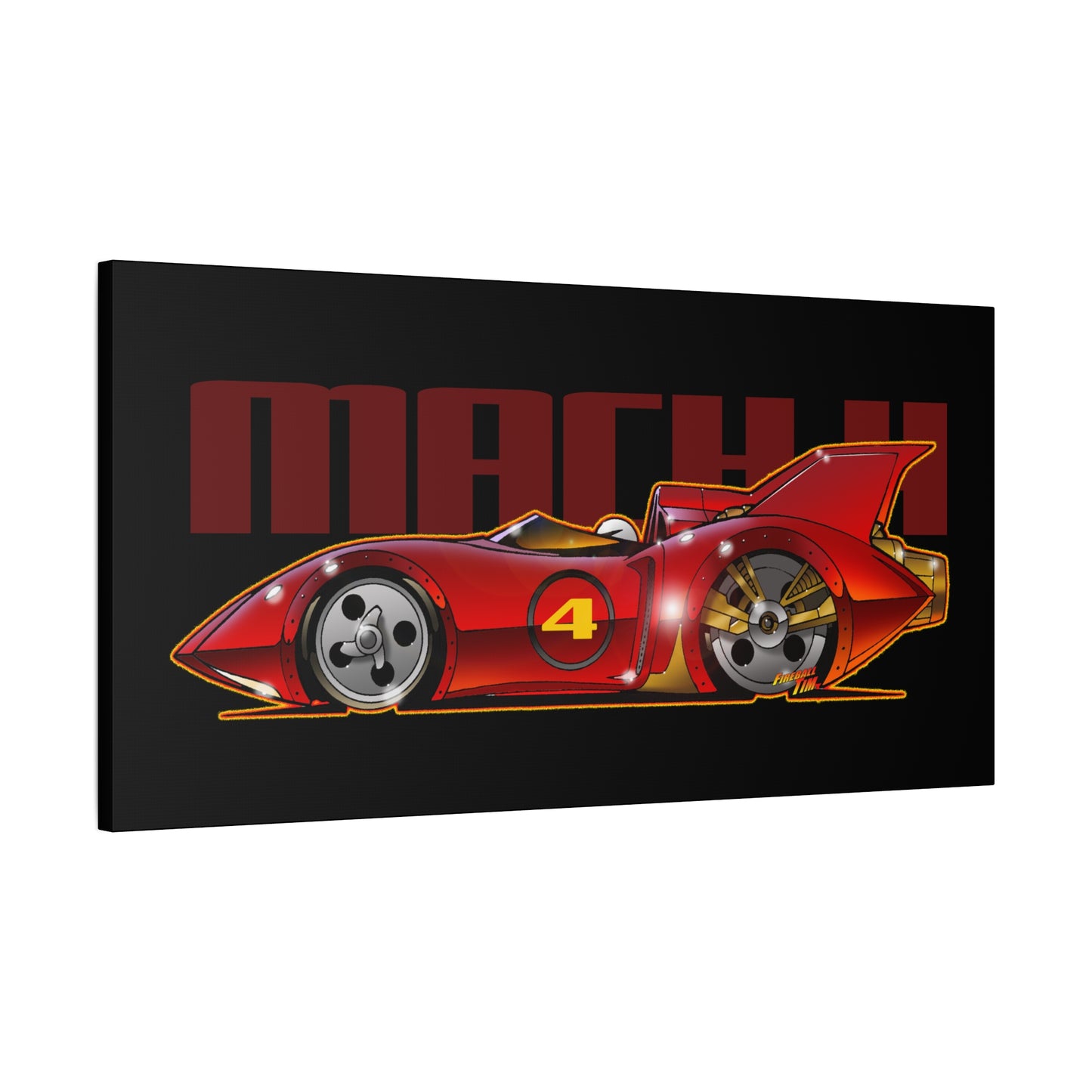 SPEED RACER MACH 4 Fireball Art Canvas Wall Print