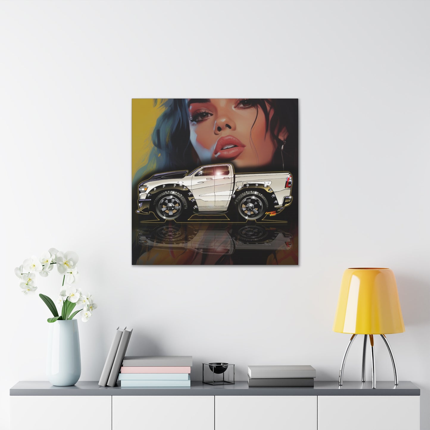 RAM REBEL 1500 Pickup Truck Canvas Art Wall Print MASTERPRINT 3 Sizes