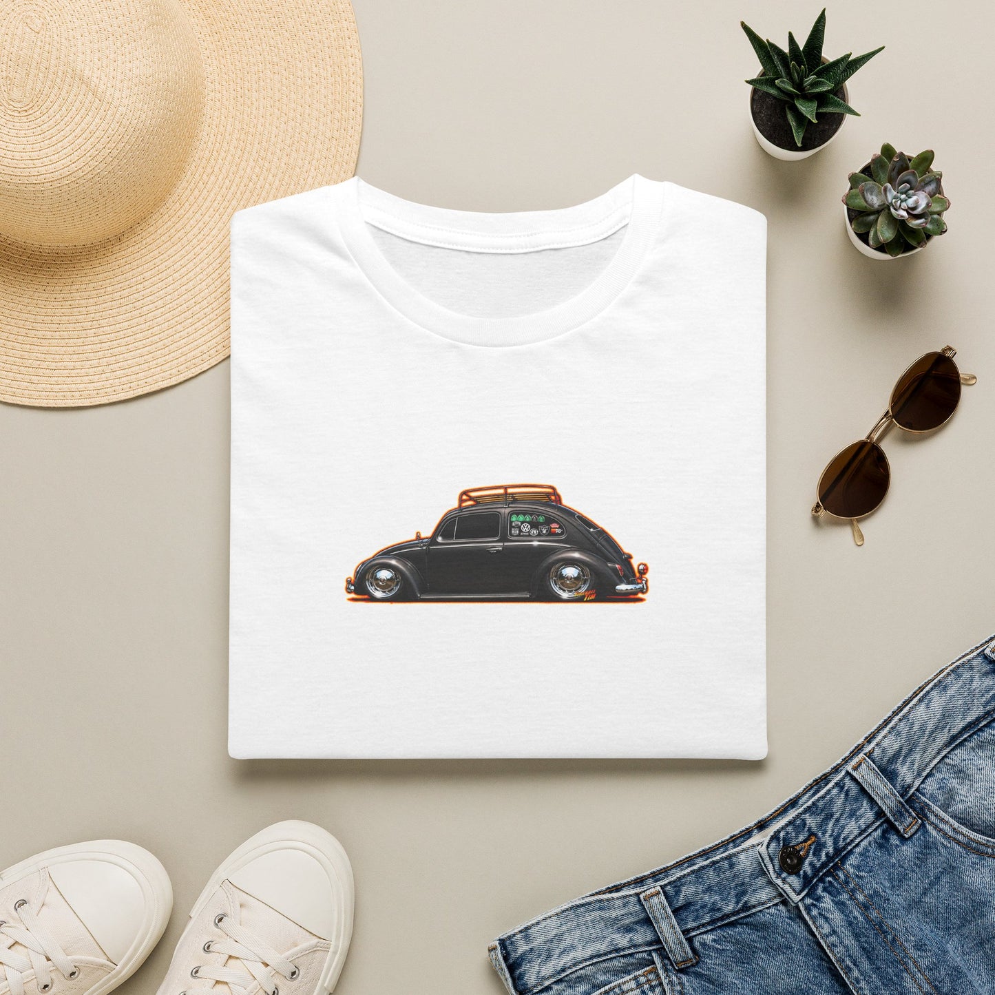 AIRKOOLED KLASSICS Custom VW Bug Collectible Fireball Art Tee Shirt