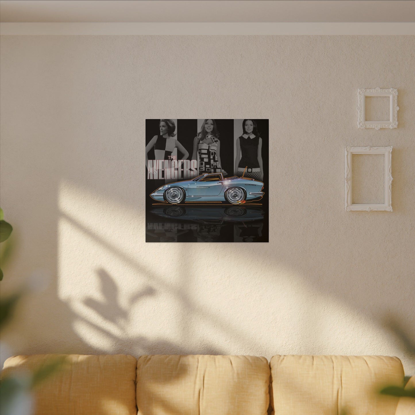 THE AVENGERS TV Show Emma Peel Lotus Elan Canvas Art Print