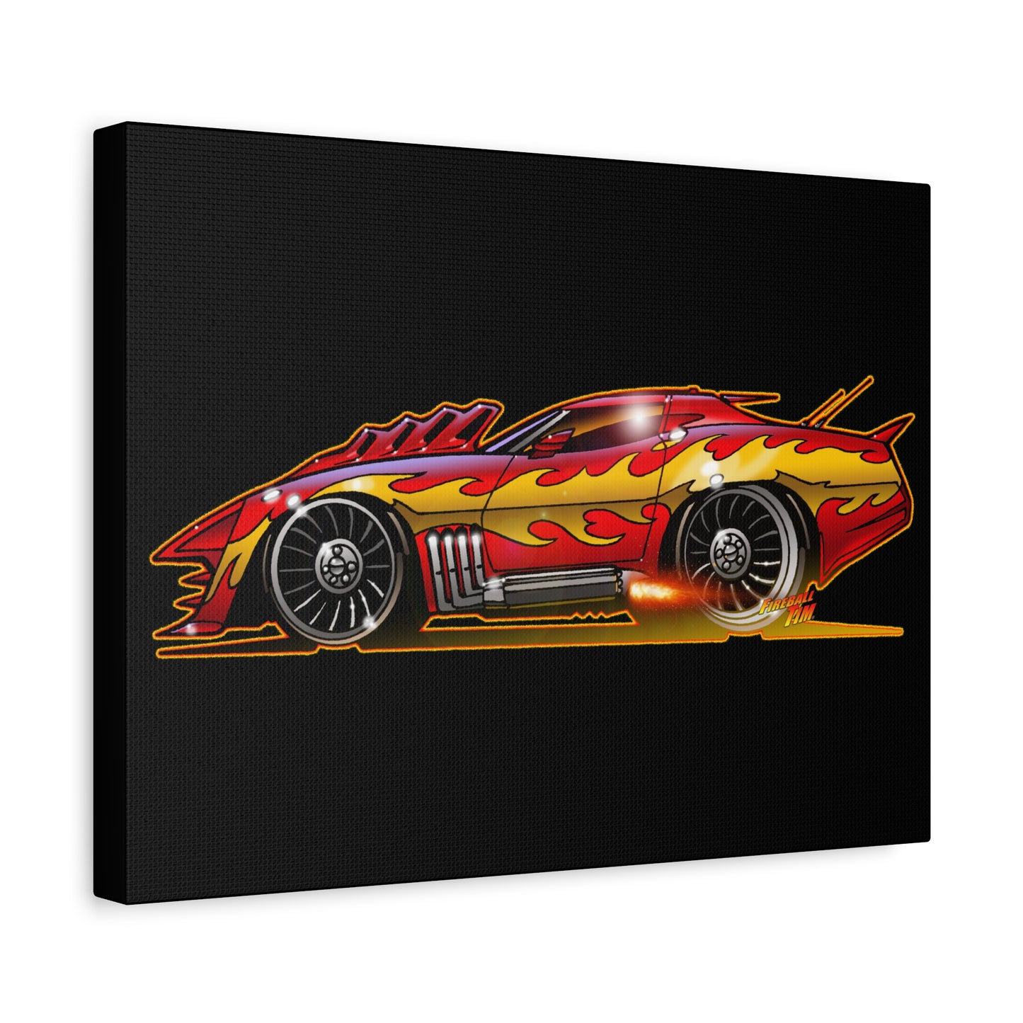 CORVETTE SUMMER Movie Car Fireball Art Canvas Print