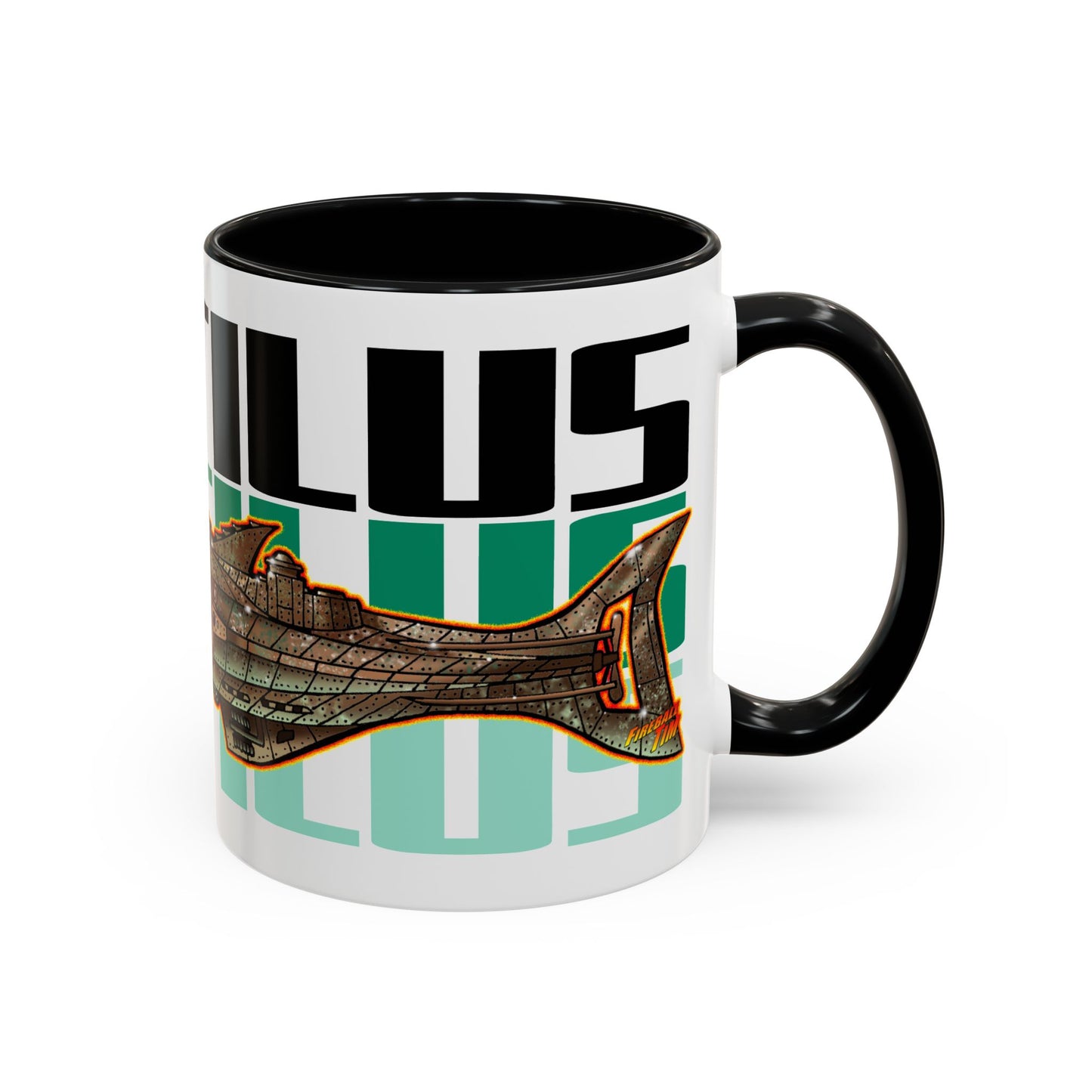 20,000 LEAGUES NAUTILUS SUBMARINE Fireball Art Collectible Coffee Mug - 2 Sizes