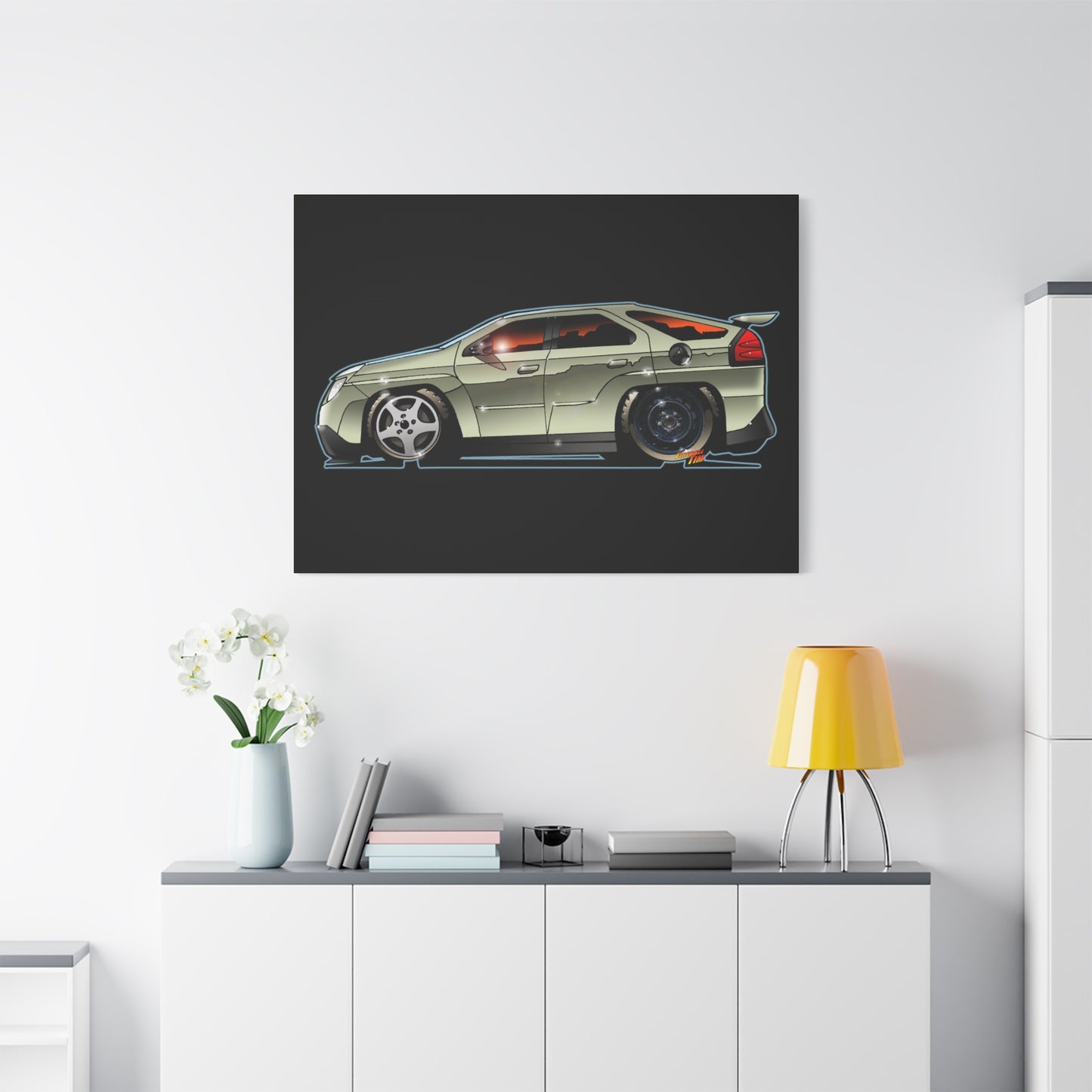 BREAKING BAD Pontiac Aztek Fireball Art Canvas Wall Print