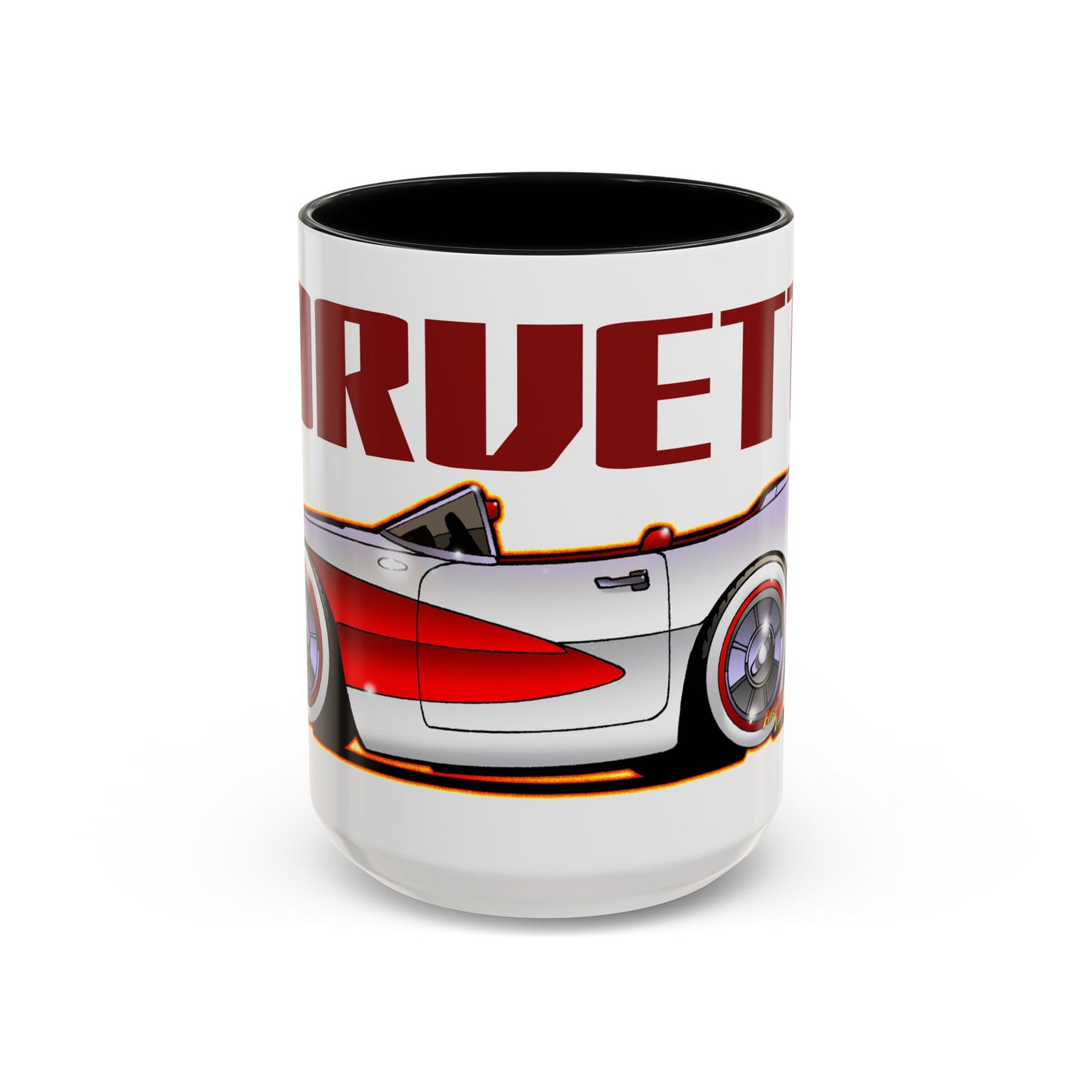 CORVETTE 1957 Collectible Fireball Art Coffee Mug - 2 Sizes
