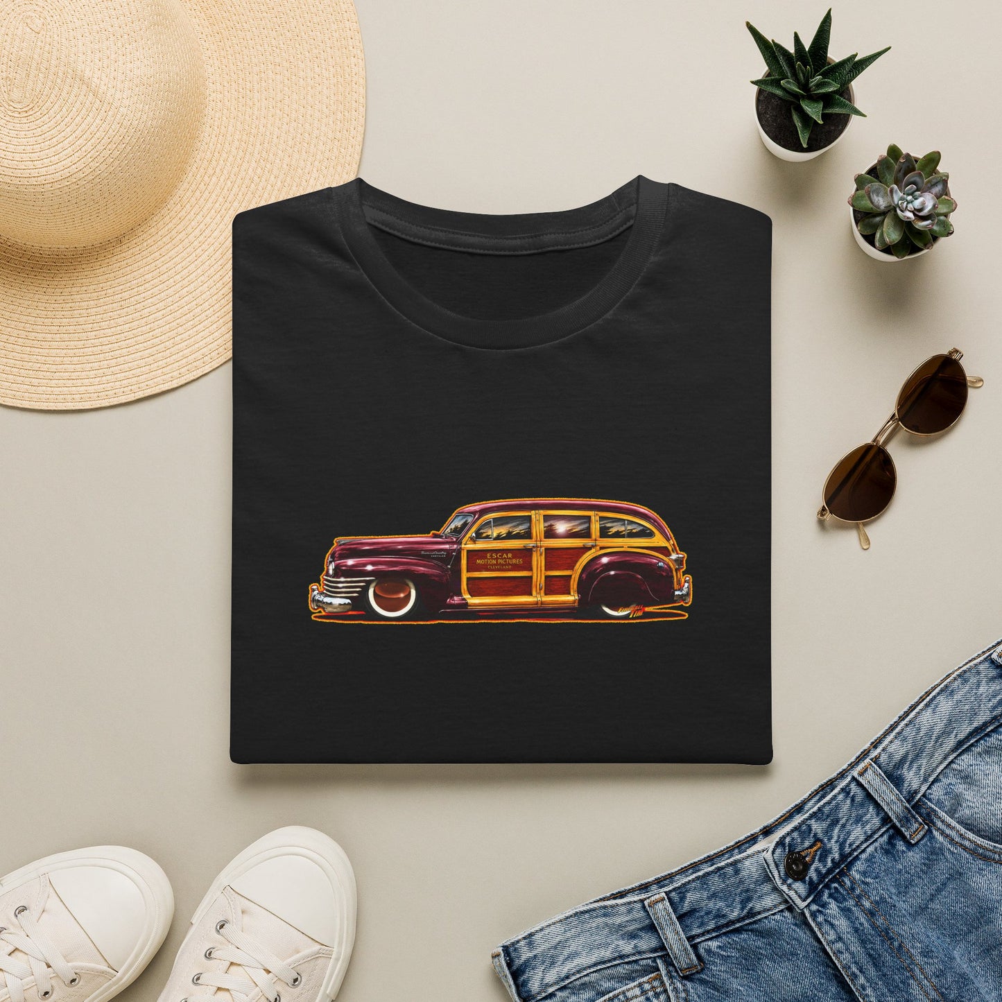 CHRYSLER TOWN & COUNTRY 1942 Collectible Fireball Art Tee Shirt