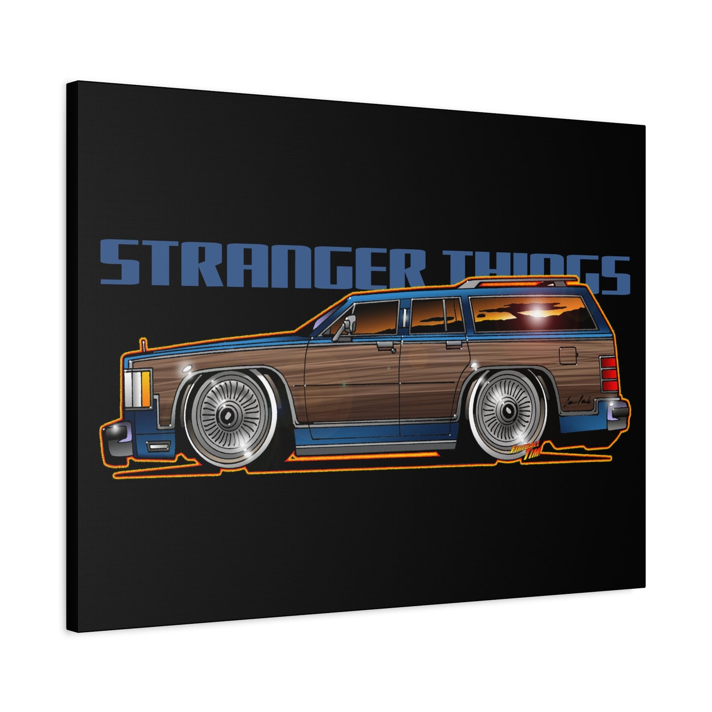 STRANGER THINGS Mercury Colony Park Wagon Collectible Canvas Art Wall Print - Multiple Sizes