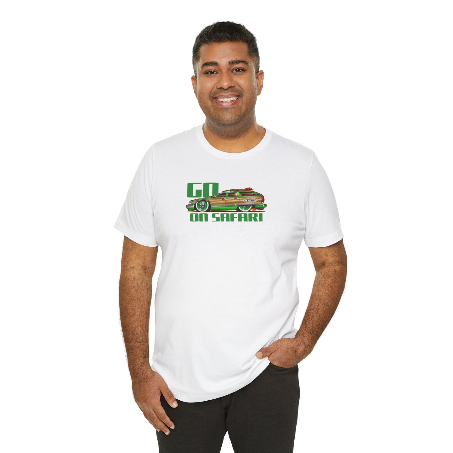 BUICK ROADMASTER Station Wagon Safari Custom Car Art Short Sleeve Tee - Colors