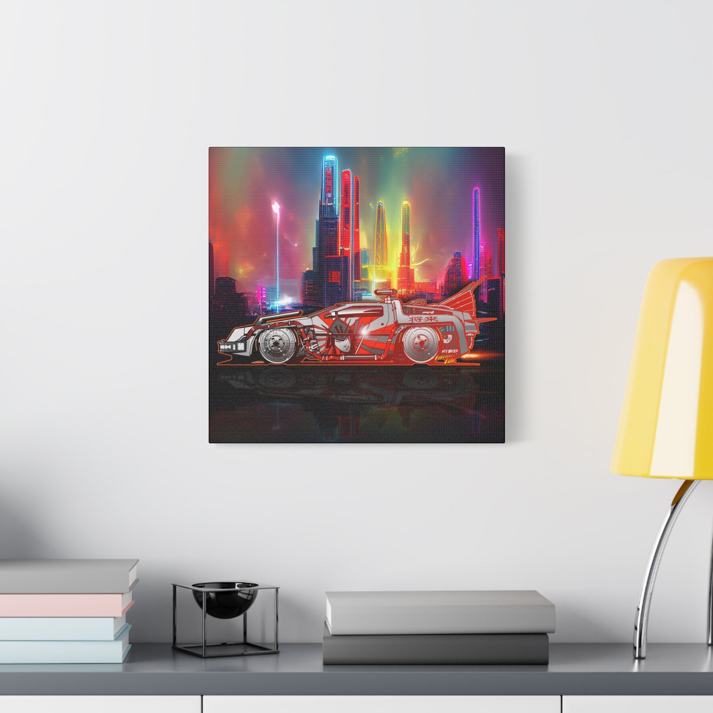 BACK TO THE FUTURE DELOREAN Time Machine Bosozoku Canvas Art Print 2 Sizes
