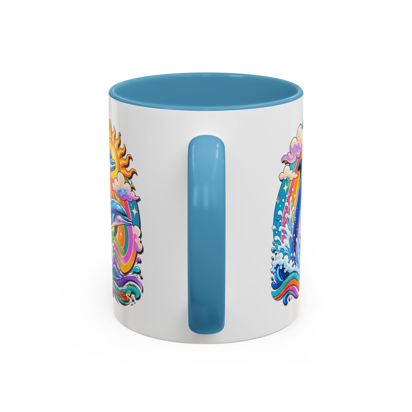 DOLPHIN SPLASH 2 Aquarium Series Fireball Art Coffee Mug - 2 Sizes