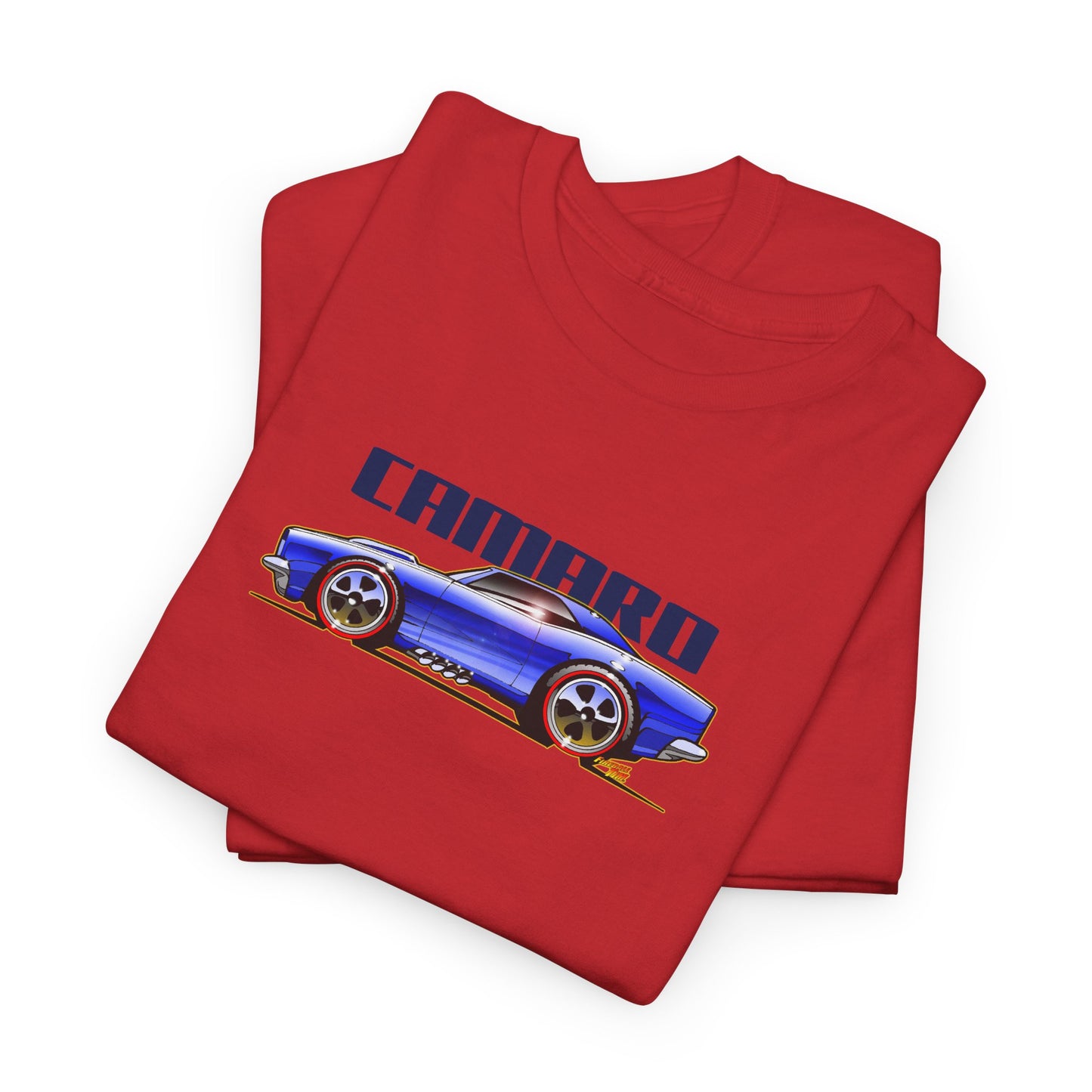 HOT WHEELS CAMARO Custom Collectible Fireball Art Heavy Cotton Tee 12 Colors