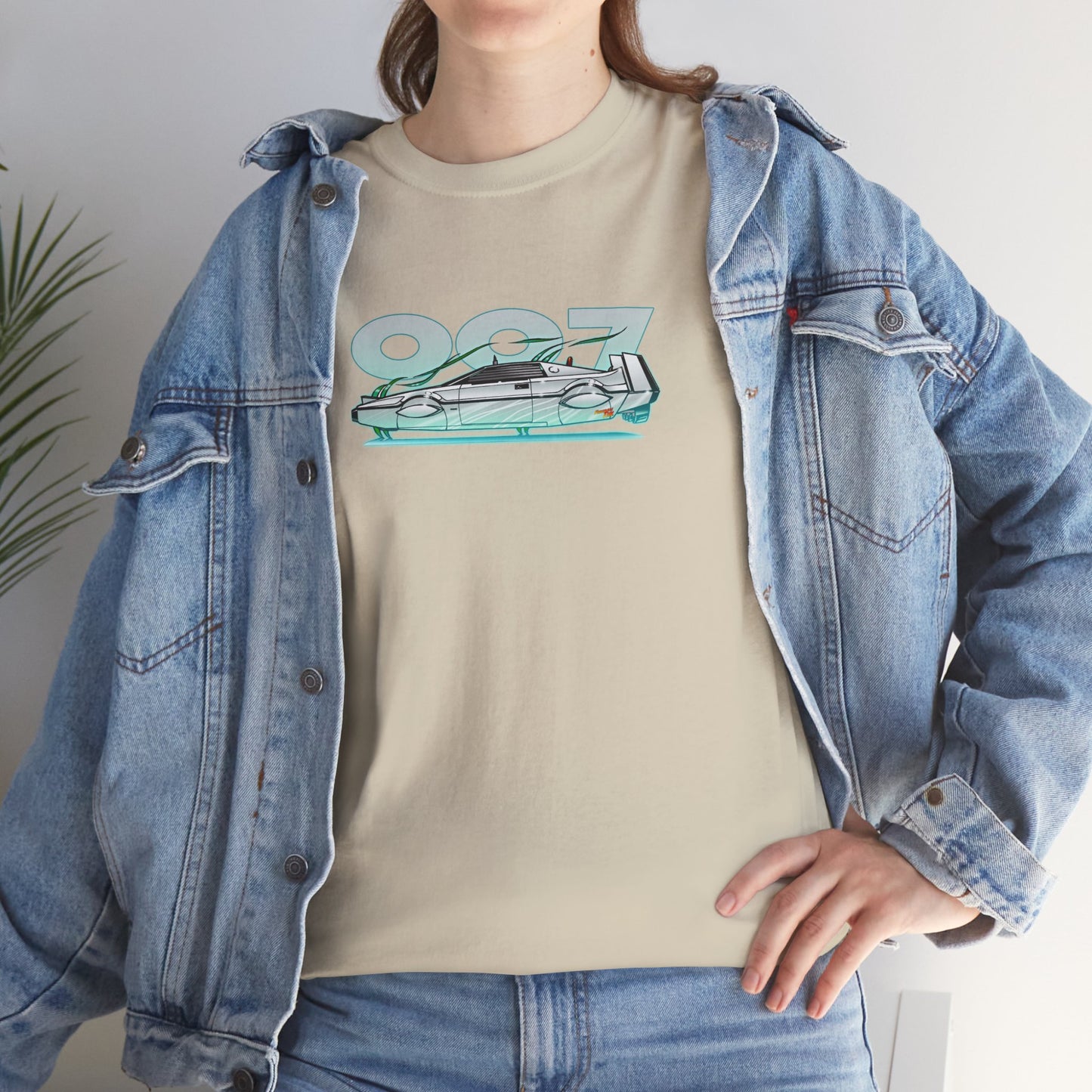 James Bond 007 LOTUS SUBMARINE Movie Car Fireball Art Heavy Cotton Tee - 12 Colors