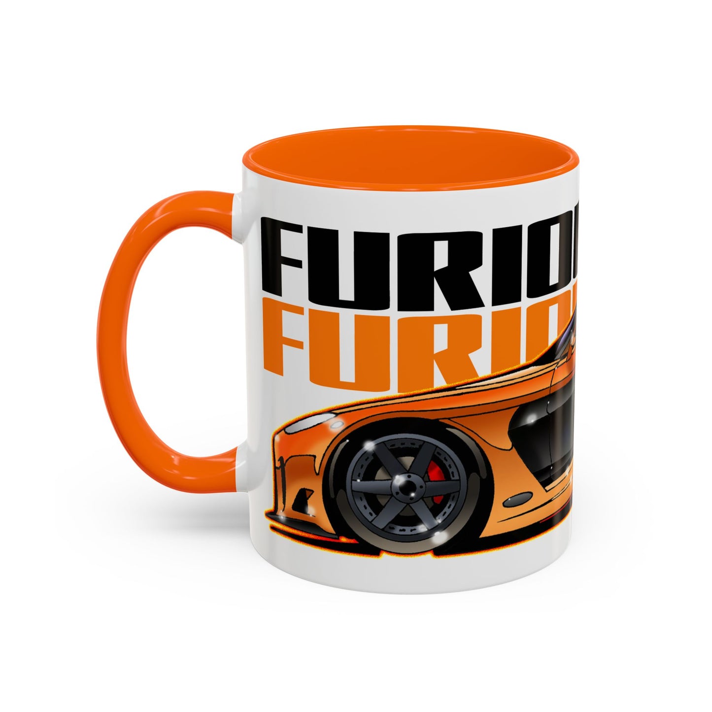 FAST AND FURIOUS MAZDA RX-7 Fireball Art Collectible Coffee Mug - 2 Sizes