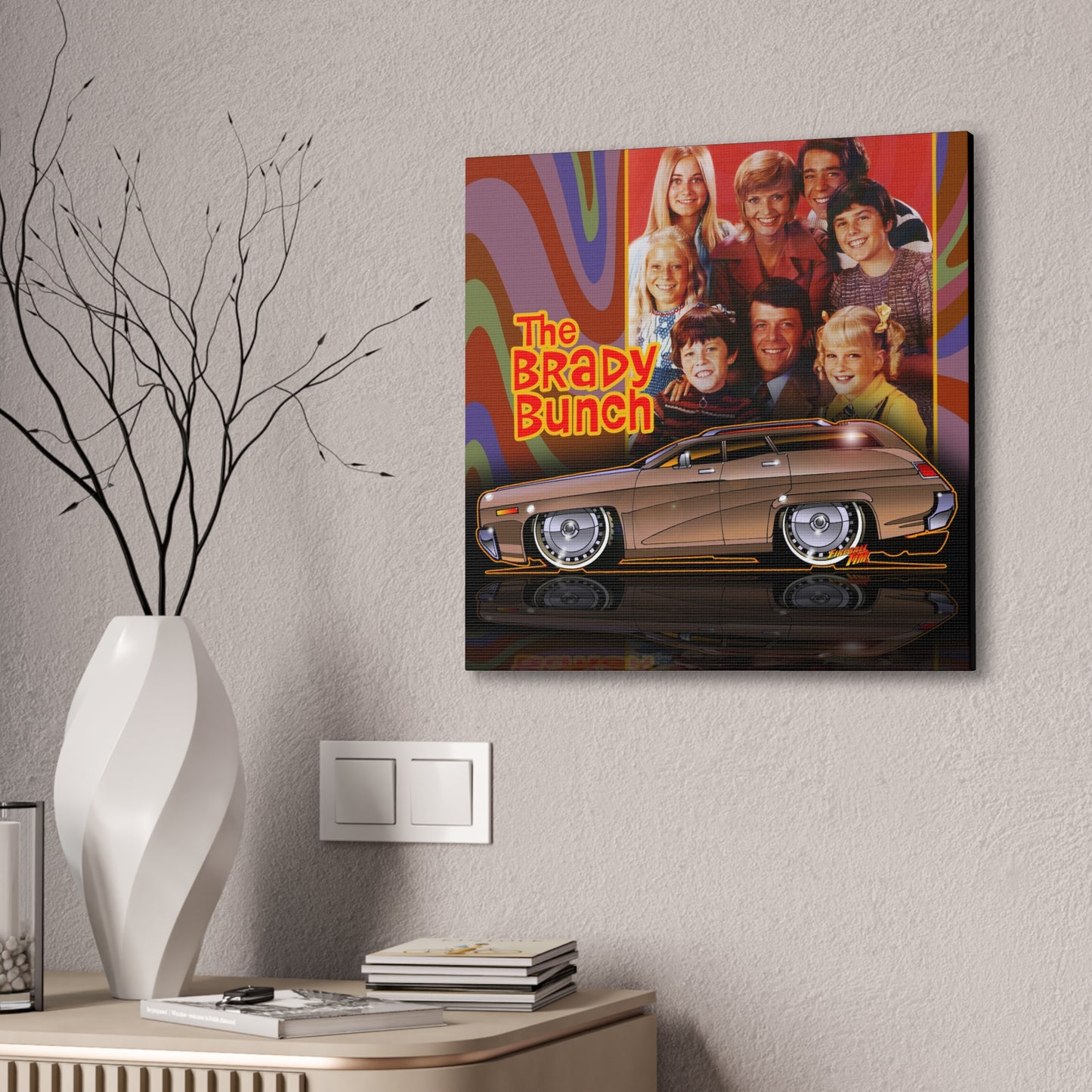 THE BRADY BUNCH 1971 Plymouth Satelite Wagon Vintage Collectible Canvas Art - 3 Sizes