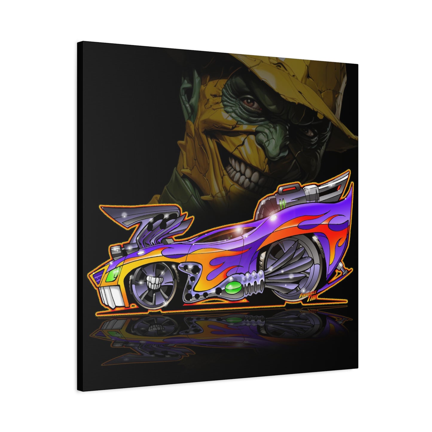 SON OF THE MASK Musclecar Fireball Art Canvas Print