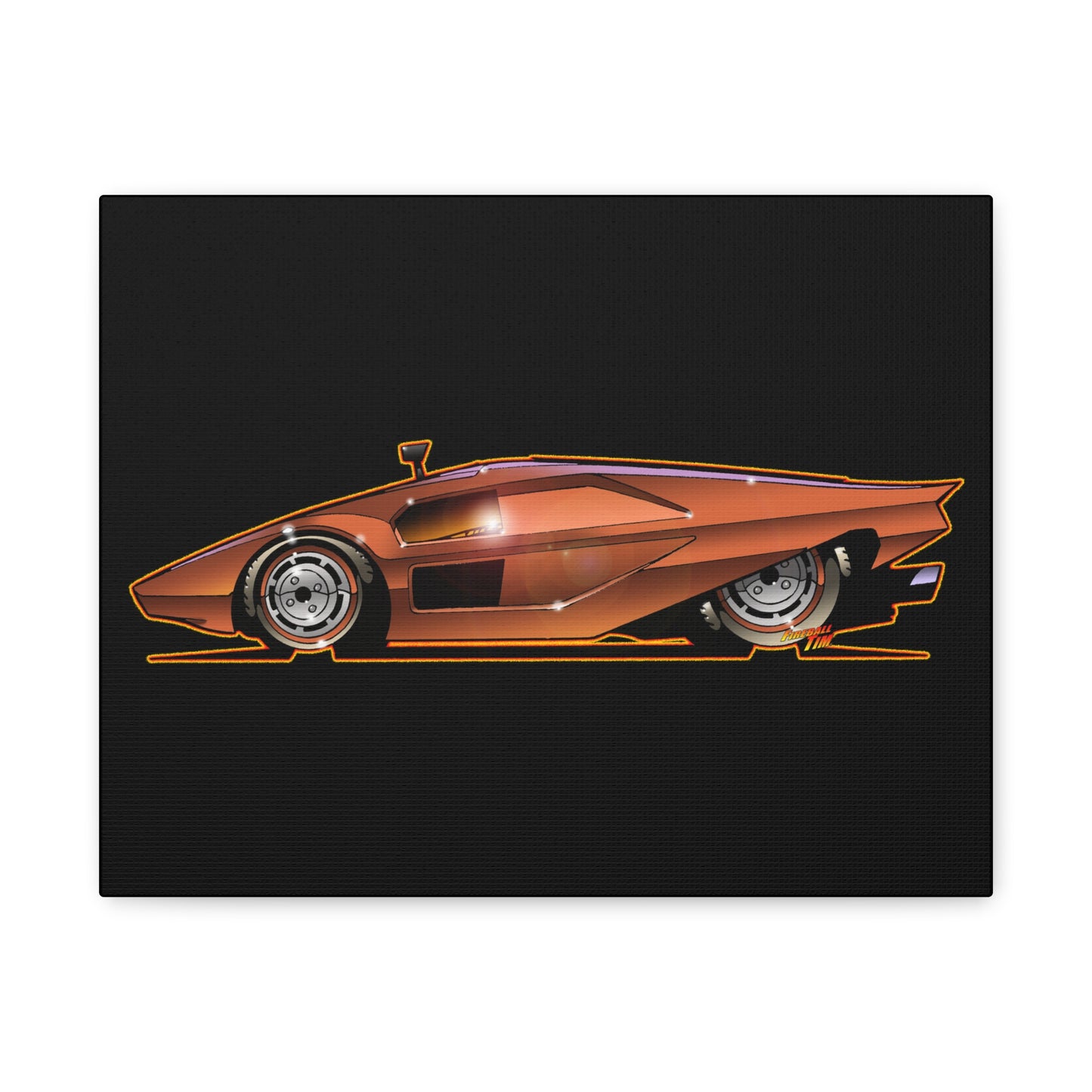 BERTONE 1970 Lancia Stratos Zero Canvas Art Wall Print - 11x14