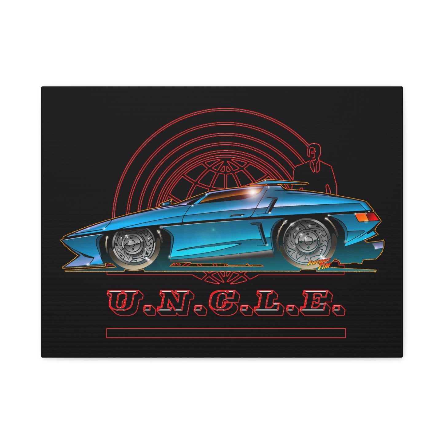 THE MAN FROM U.N.C.L.E. Piranha TV Car Fireball Canvas Art Print