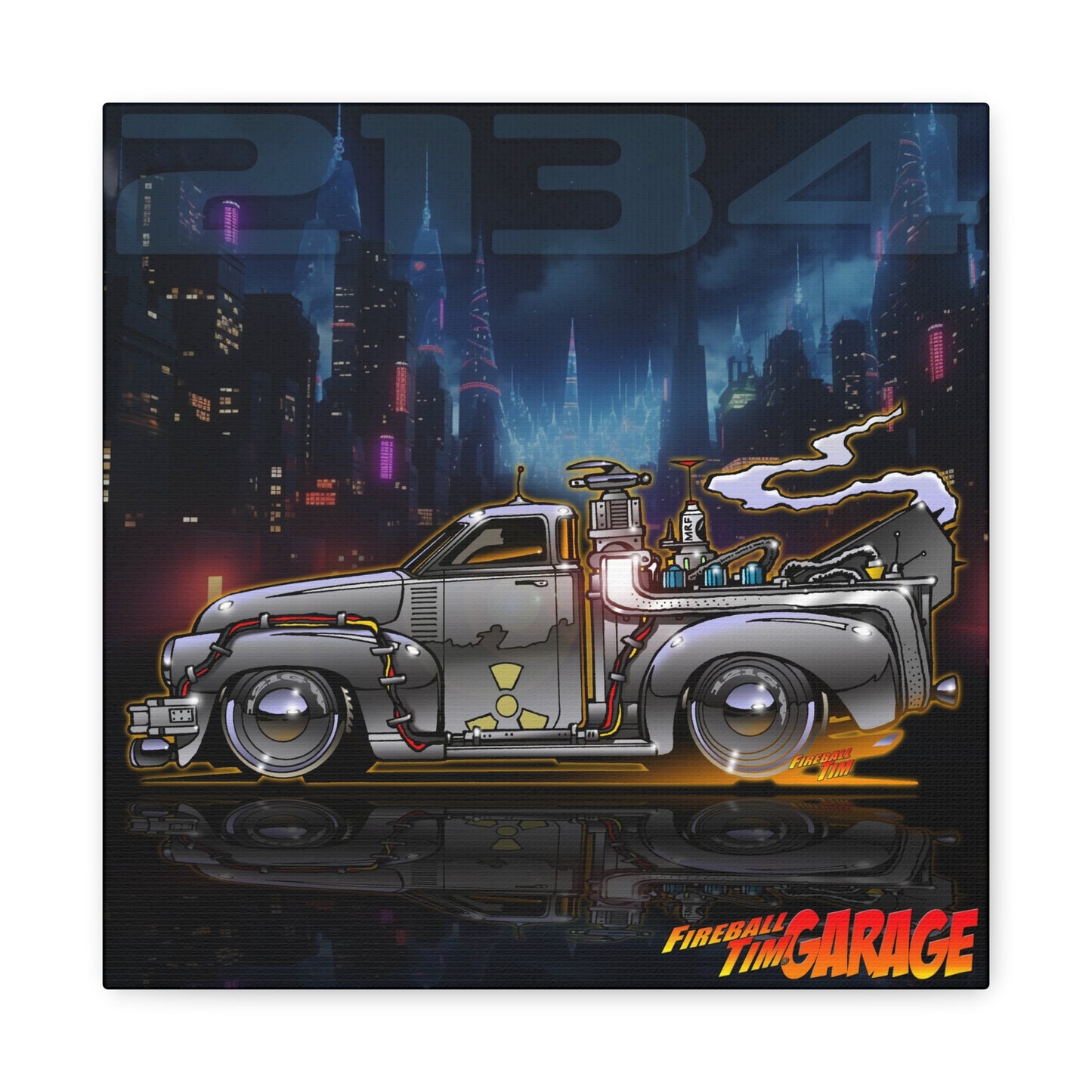 BACK THE THE FUTURE Chevy 3100 Pickup Time Machine Canvas Art Wall Print - 2 Sizes
