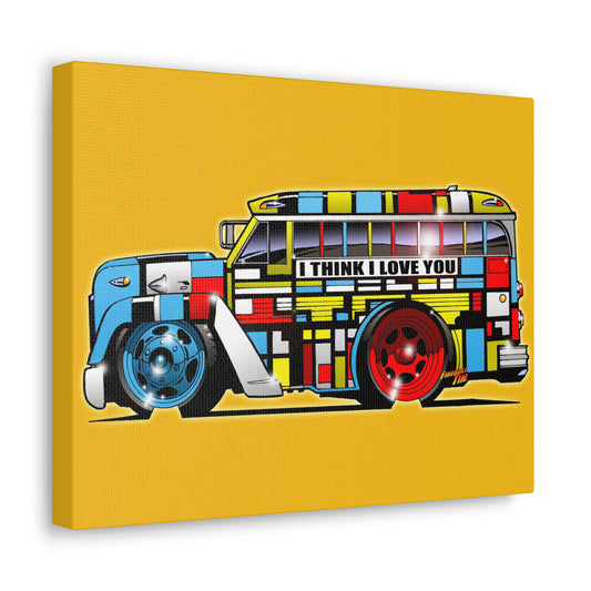 PARTRIDGE FAMILY Bus TV Car Concept Art Canvas Print 11x14