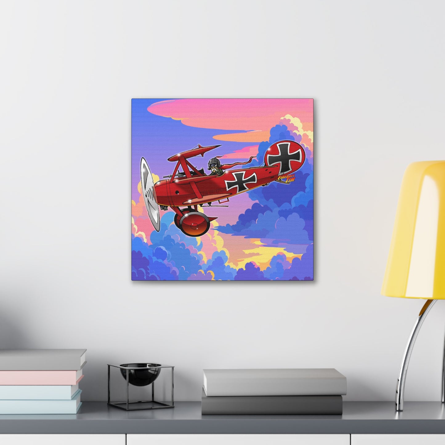 RED BARON FOKKER WW1 Fighter Airplane Canvas Art Print