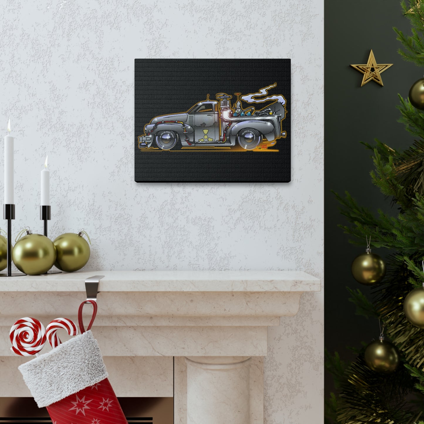 BACK to the FUTURE Chevy 3100 Pickup Time Machine Movie Car Canva Gallery Art Print 11x14