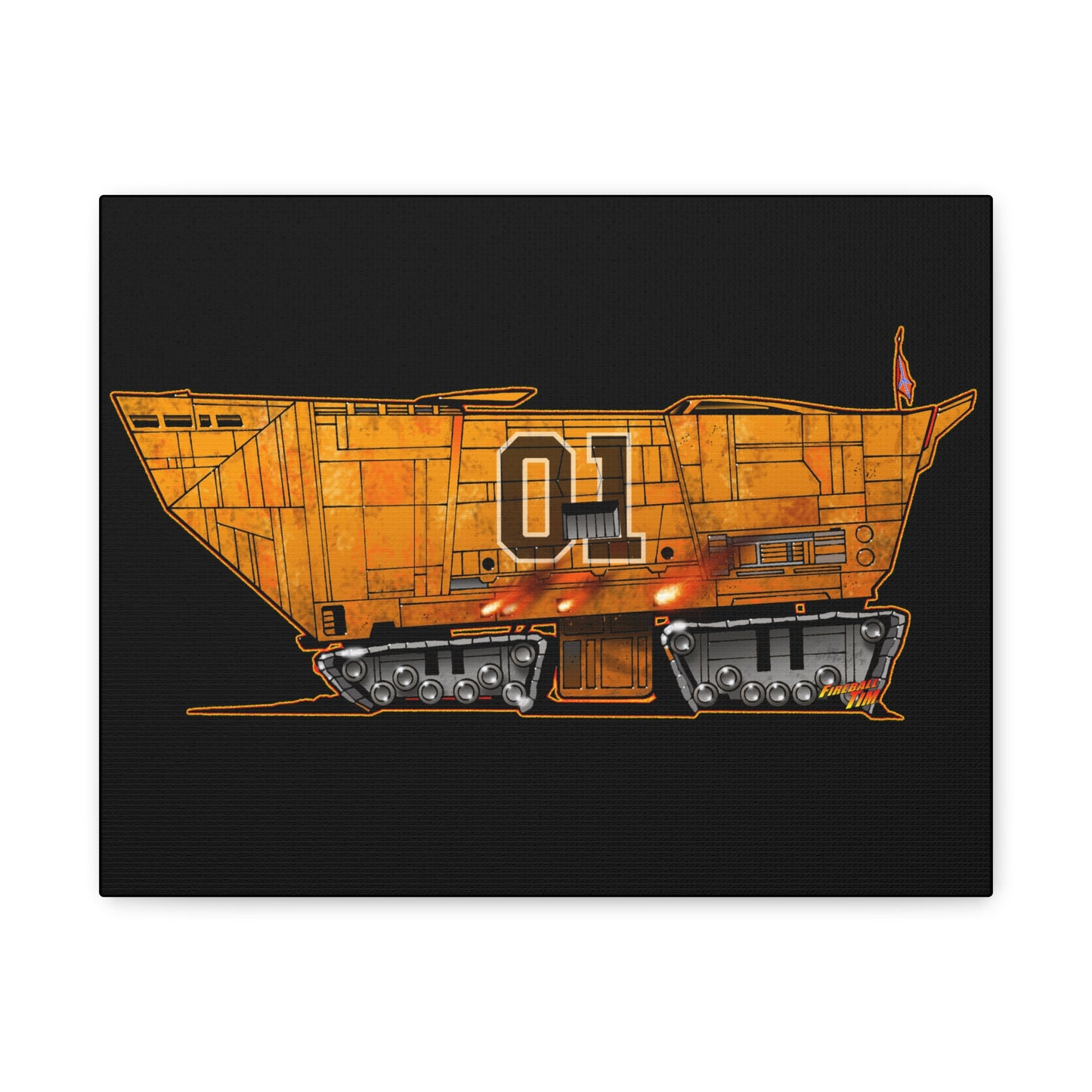 DUKE OF SAND Dukes of Hazzard Sandcrawler Canvas Art Wall Print -11x14