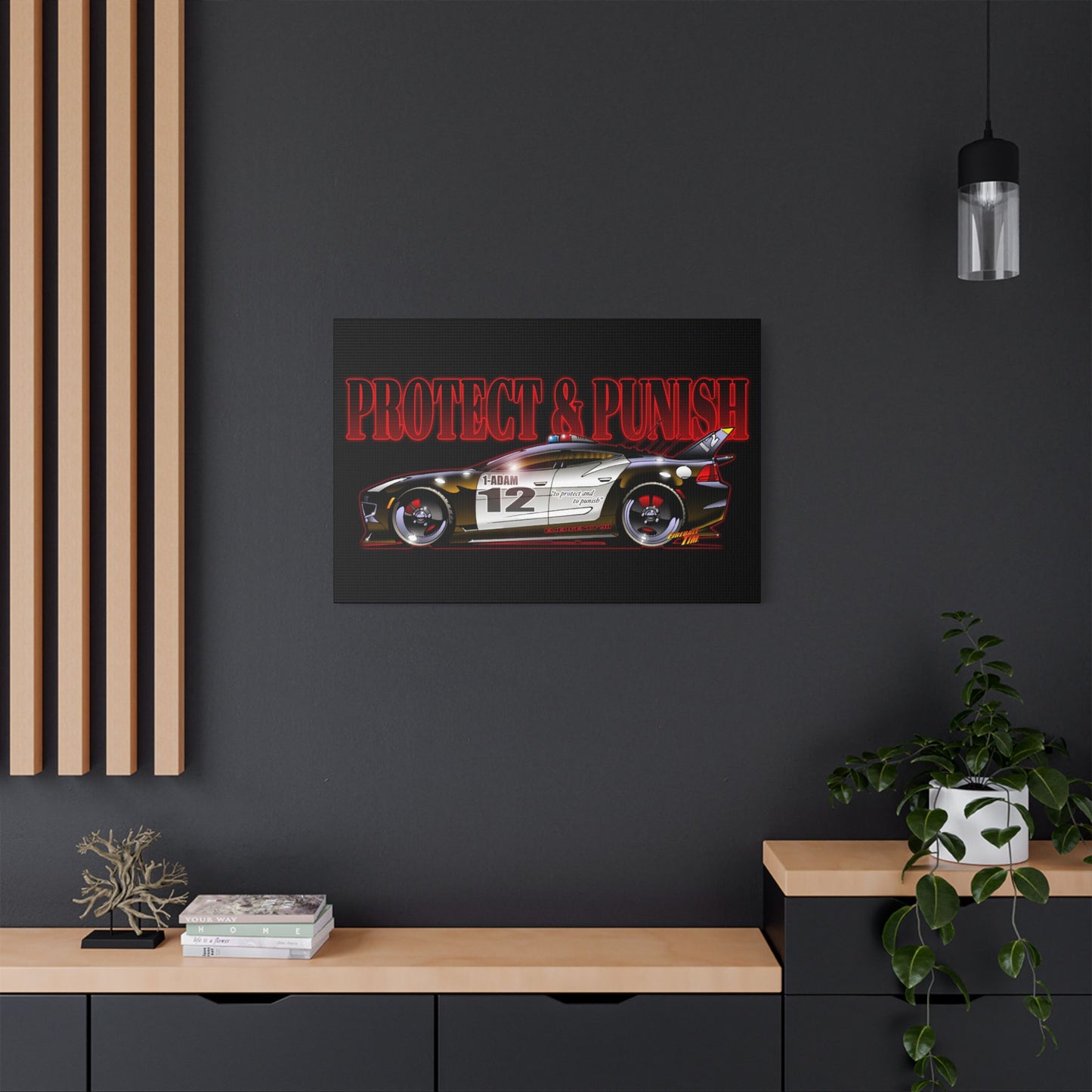 ADAM 12 FISKER KARMA Police Car Canvas Art Print - 11x14