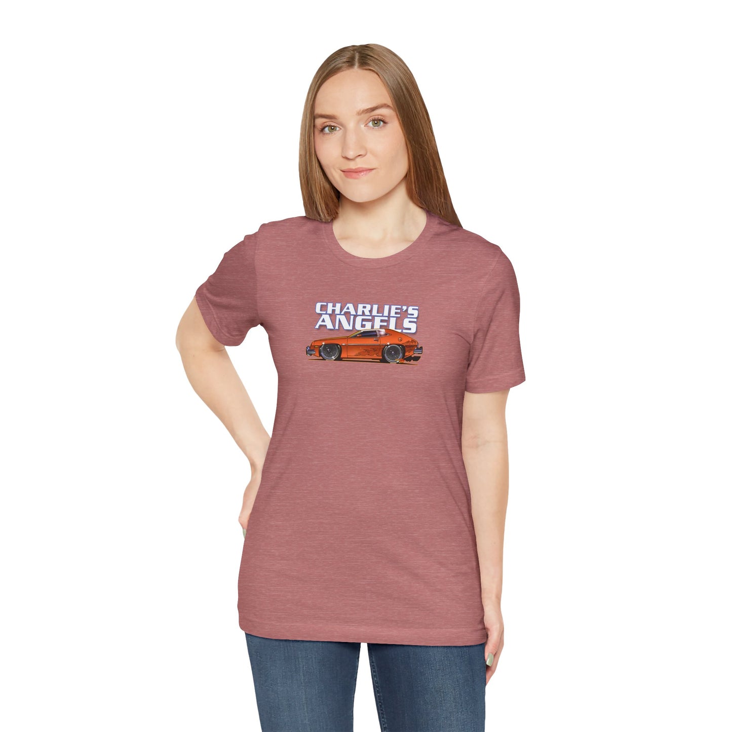 CHARLIES ANGELS 1977 Ford Pinto Concept Art Short Sleeve Tee 12 Colors