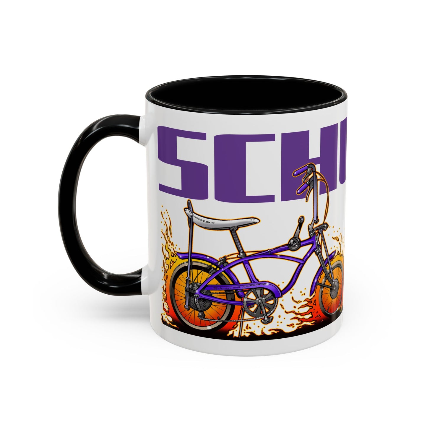 SCHWINN GRAPE CRUSH Bicycle Collectible Coffee Art Mug 2 Sizes