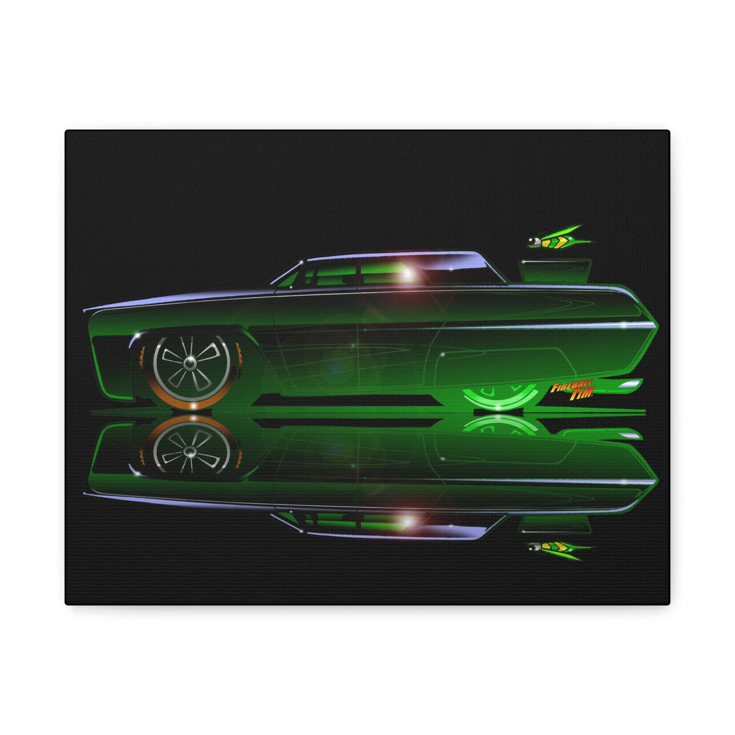 THE GREEN HORNET Black Beauty Movie Car Canvas Gallery Art Print 11X14