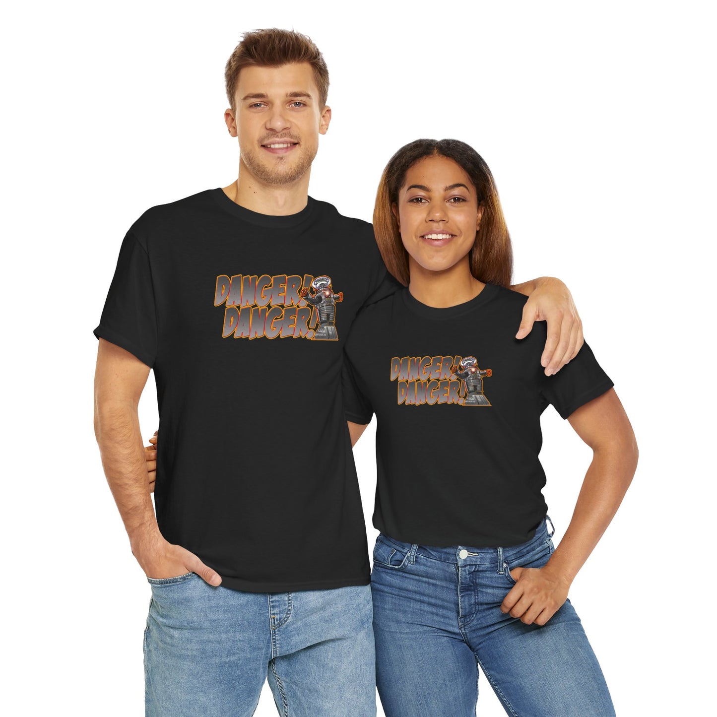 LOST IN SPACE ROBOT DANGER Heavy Cotton Tee Shirt - Mutiple Colors