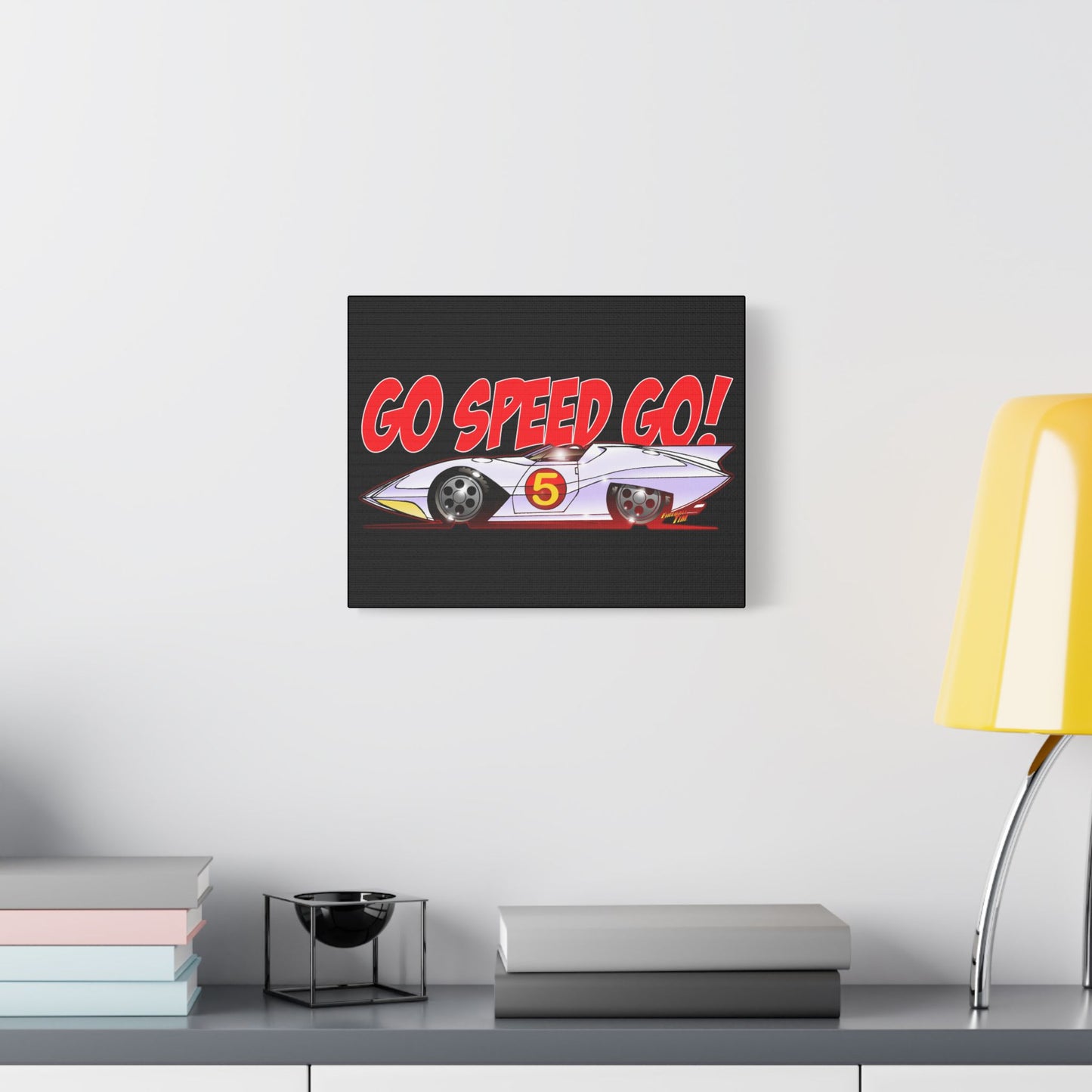 SPEED RACER MACH 5 Cartoon Fireball Canvas Art Print - 11x14