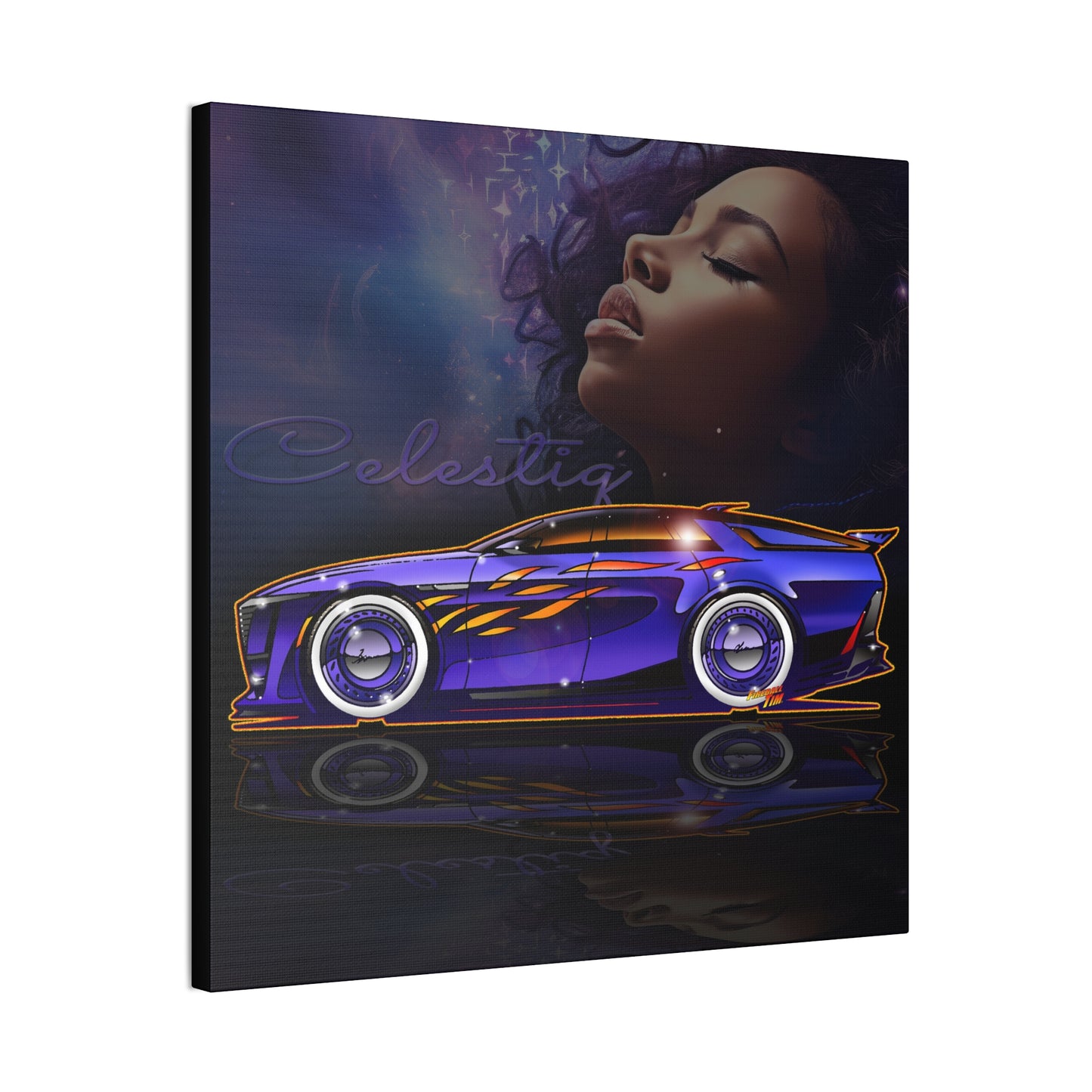 CADILLAC CELESTIQ EV Fireball Art Canvas Print - 3 Sizes