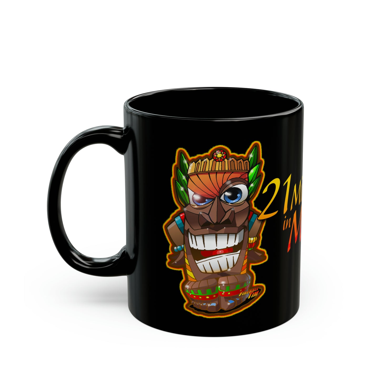 MALIBU KING KOOKY DOOK Tiki Black Coffee Mug 11oz