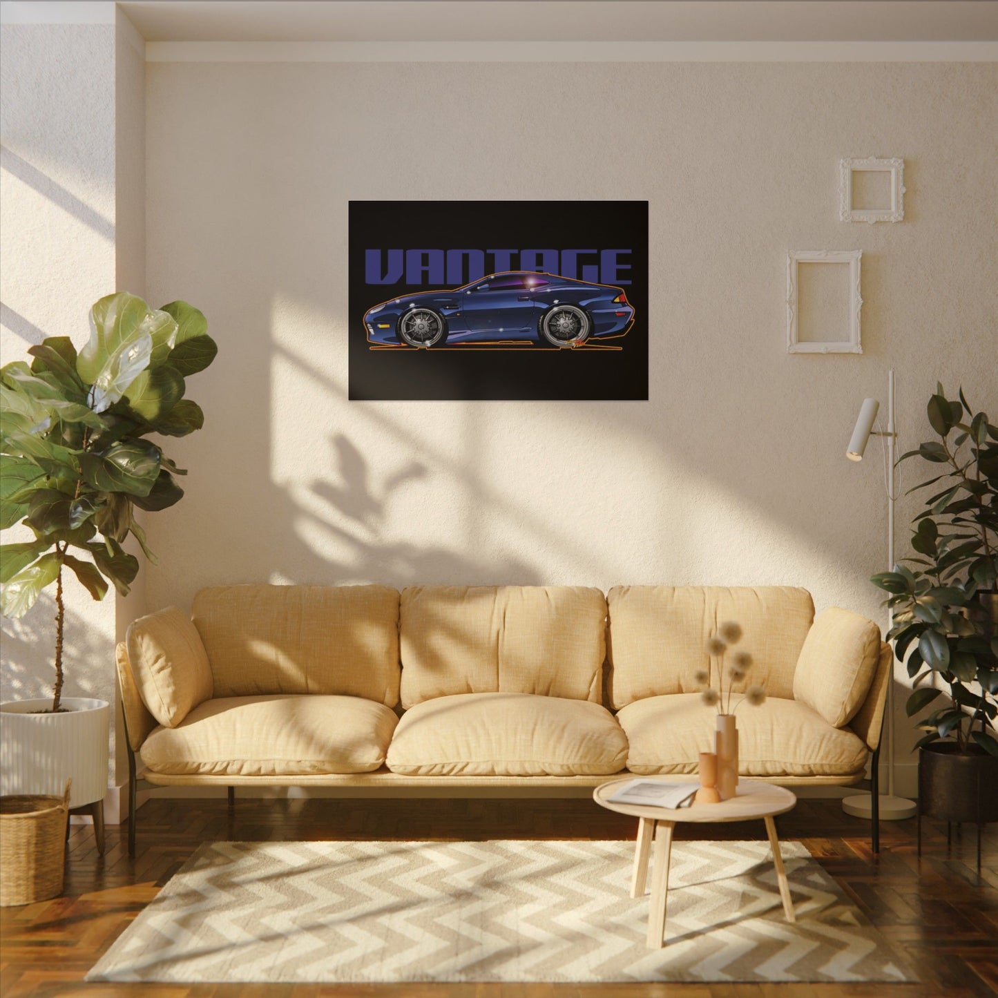 ASTON MARTIN VANTAGE 2001 Fireball Art Canvas Print