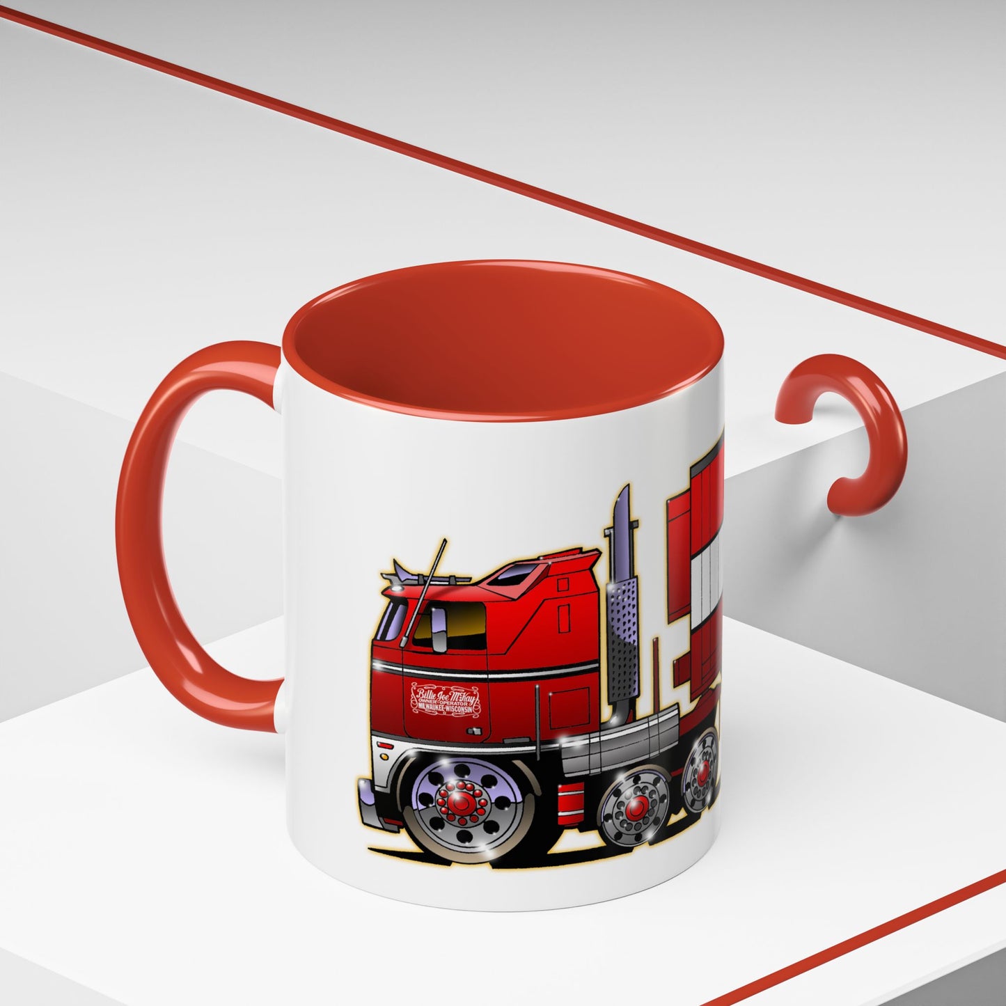 BJ AND THE BEAR TV Show Semi Truck Concept Art Coffee Mug 2 Sizes 2 Colors