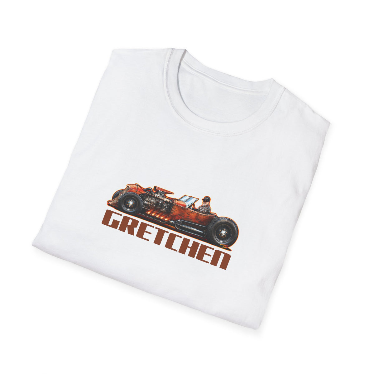 CUSTOM RAT ROD Hot Rod Gretchen Collectible Fireball Art TeeShirt