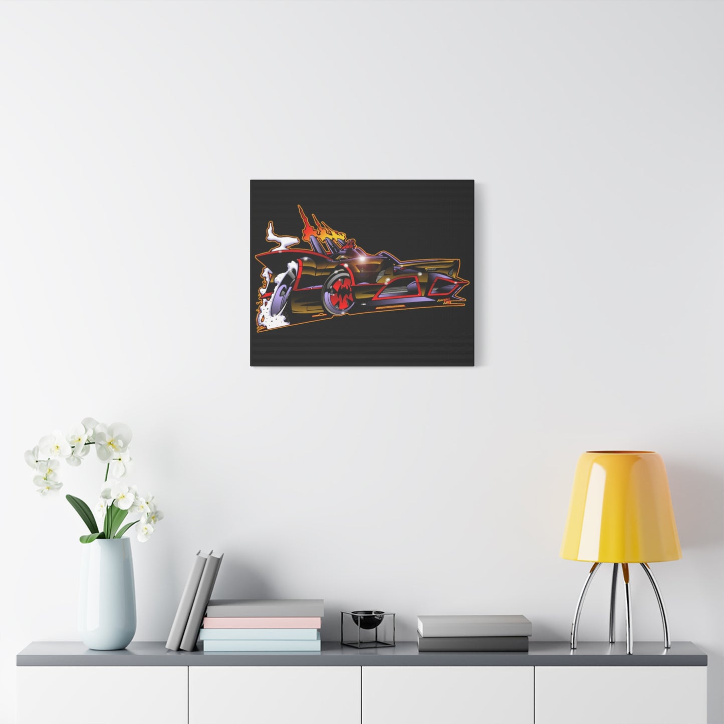 BATMOBILE 1966 BATMAN BAT66 Collectible TV Car Canvas Wall Art