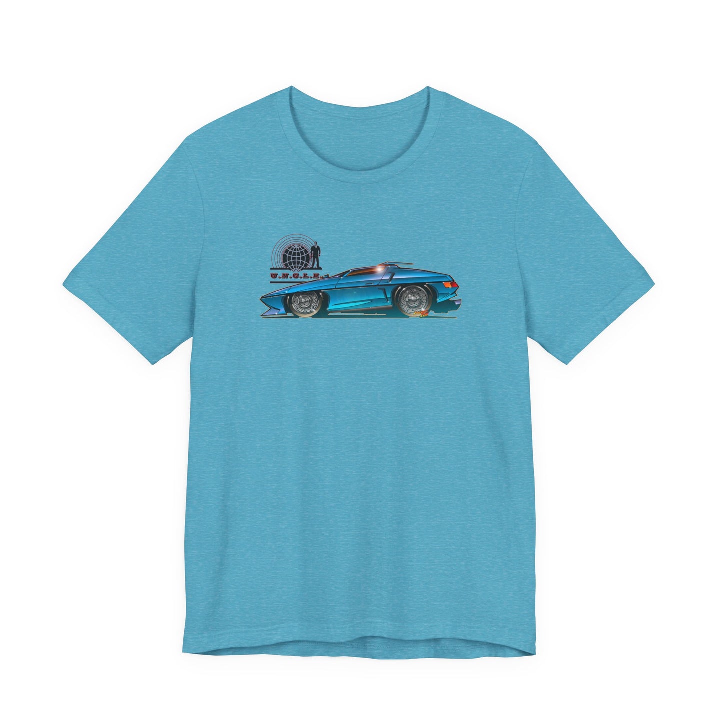 THE MAN FROM UNCLE Piranha TV Car Fireball Jersey Short Sleeve Tee Shirt - Multiple Colors