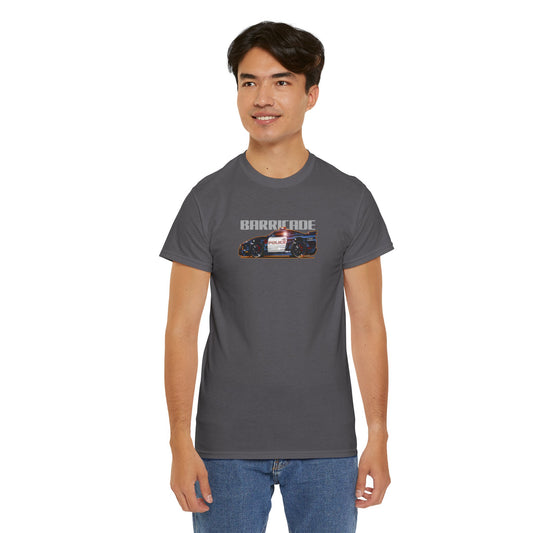 TRANSFORMERS BARRICADE Mustang Police Movie Car Fireball Art Tee Shirt - Multiples
