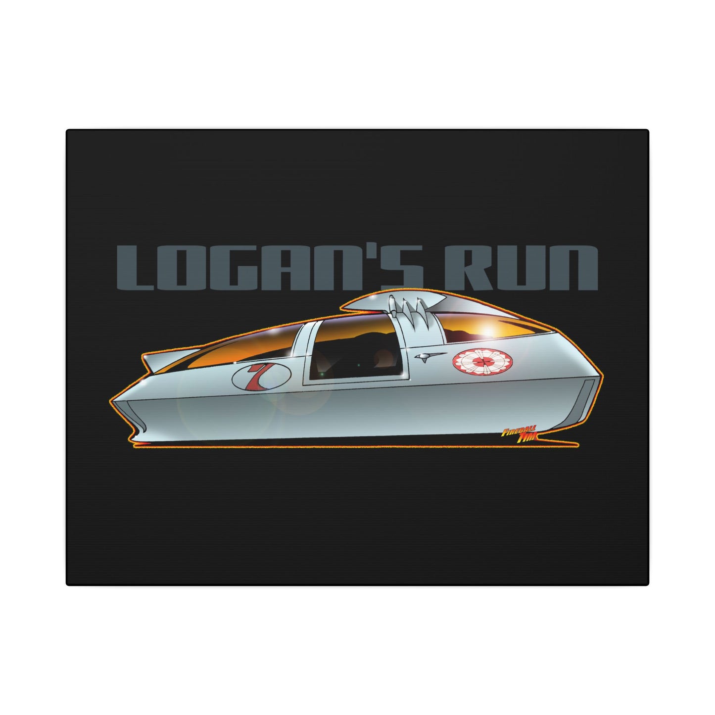 LOGAN'S RUN Sci Fi TV Car Collectible Fireball Art Canvas Print