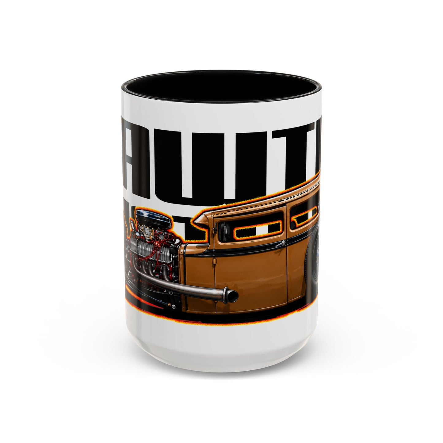 RAWTIN CUSTOMS HOT ROD Collectible Fireball Art Coffee Mug - 2 Sizes